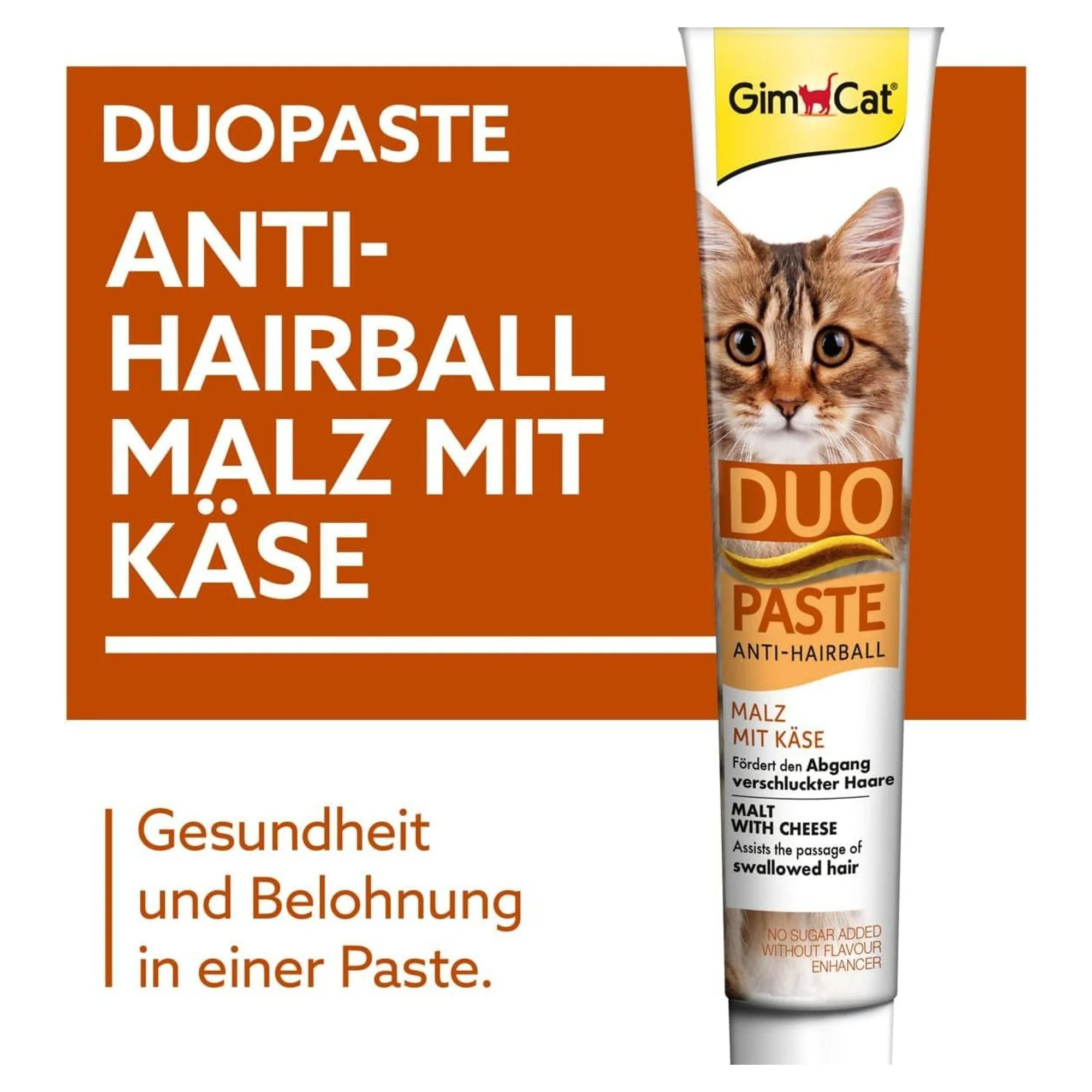 GimCat GimCat Duo Anti-Hairball Tüy Sağlığı için Peynirli Kedi Macunu 50 G — Takviye ve Vitaminler, 55 g — Görsel 2
