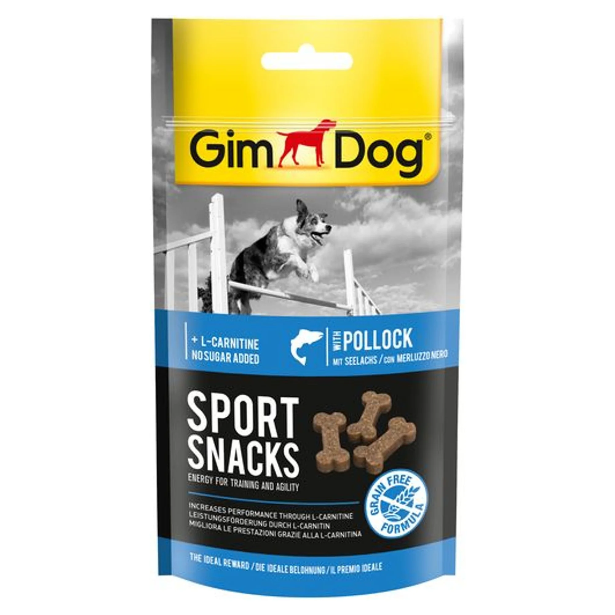 GimDog Sportsnacks Kömür Balıklı L Carnitinli Tahılsız Köpek Ödülü 60 G