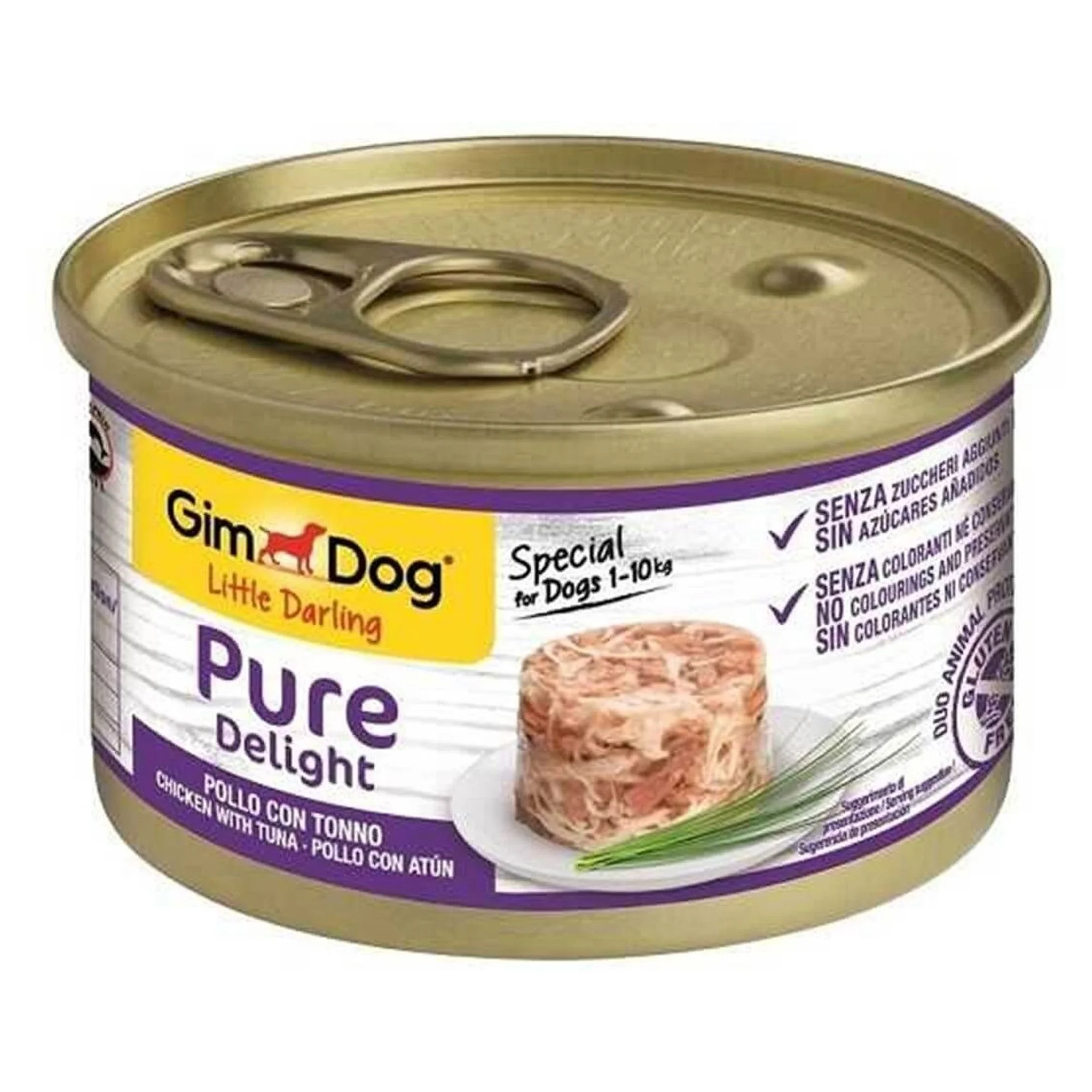 GimDog Little Darling Pure Delight Tavuklu Tuna Balıklı  Konserve Köpek Maması 85G