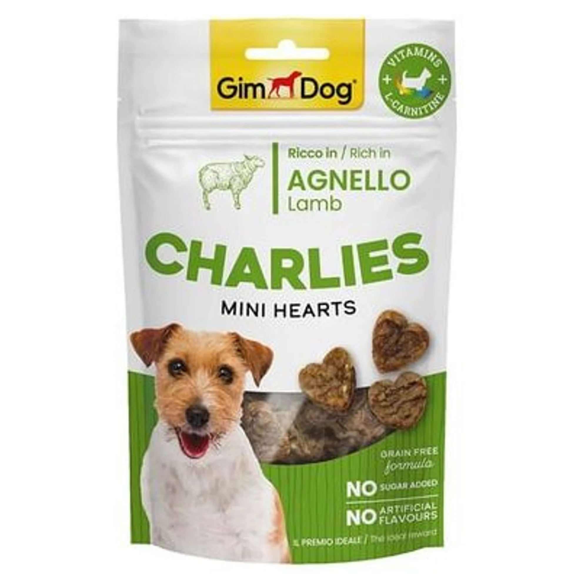 GimDog Charlies Mini Hearts Kuzu Etli Köpek Ödülü 70 G