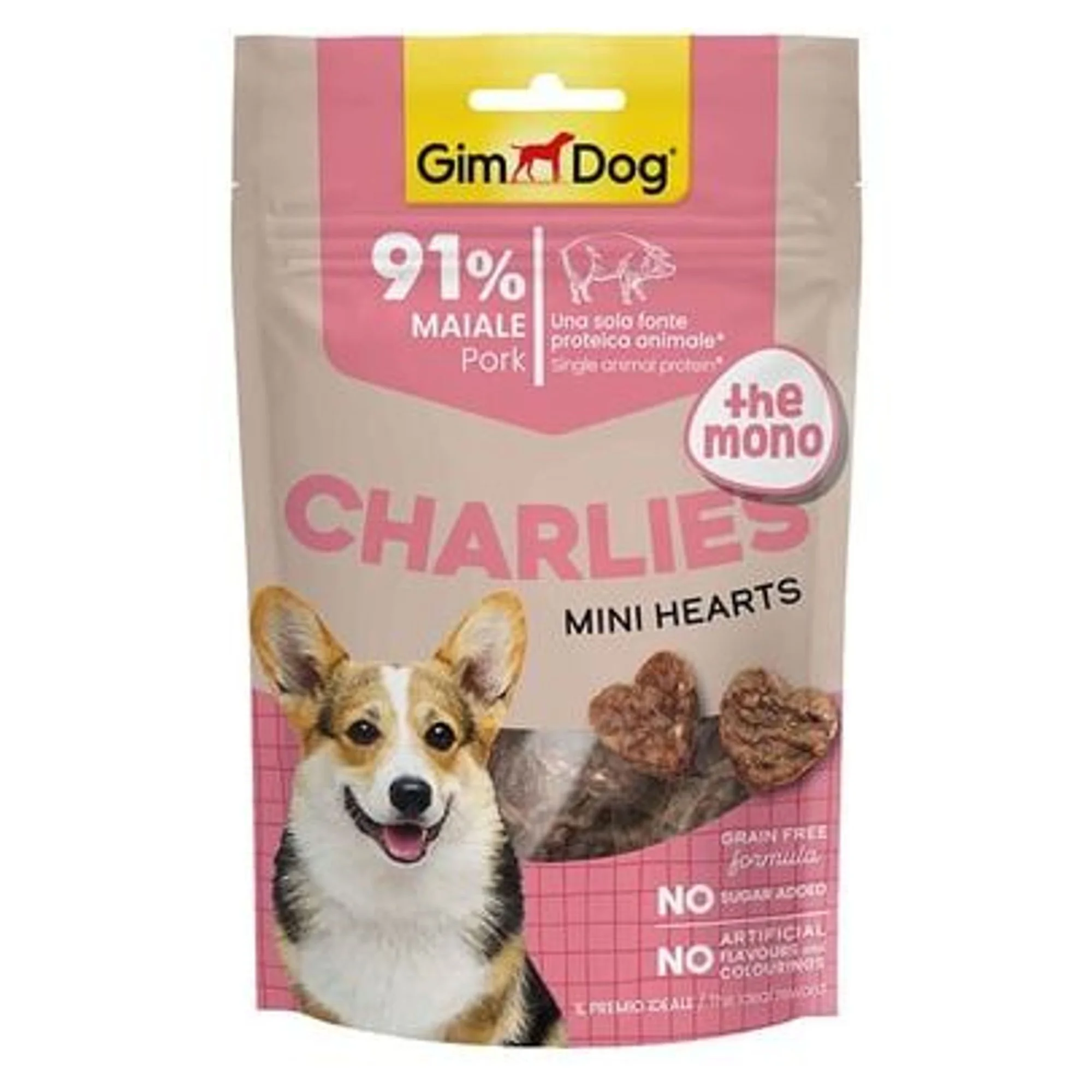 GimDog Charlies The Mono Mini Hearts Domuz Etli Köpek Ödülü 70 G