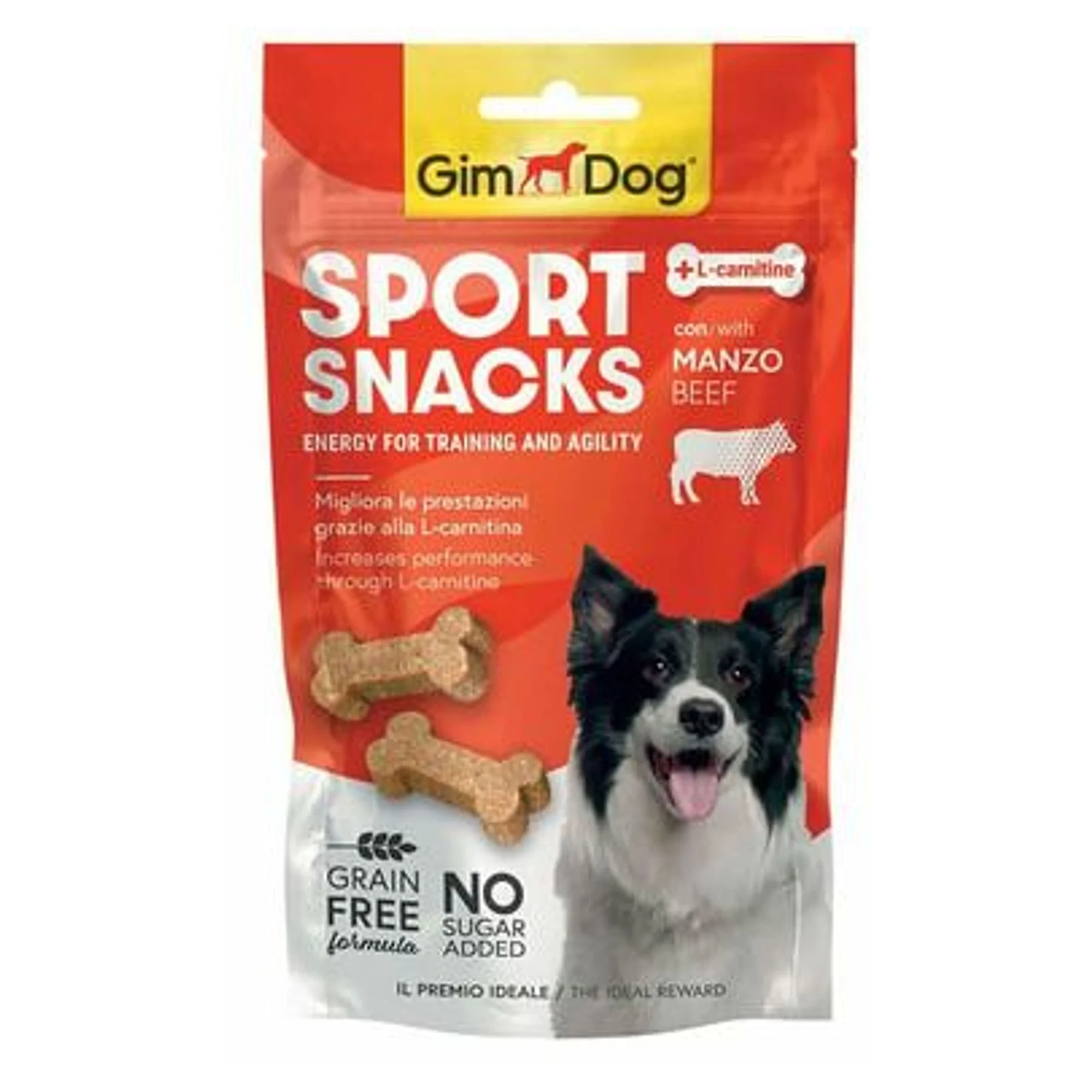GimDog Sportsnacks Beef Sığır Etli Köpek Ödül Tableti 60 G