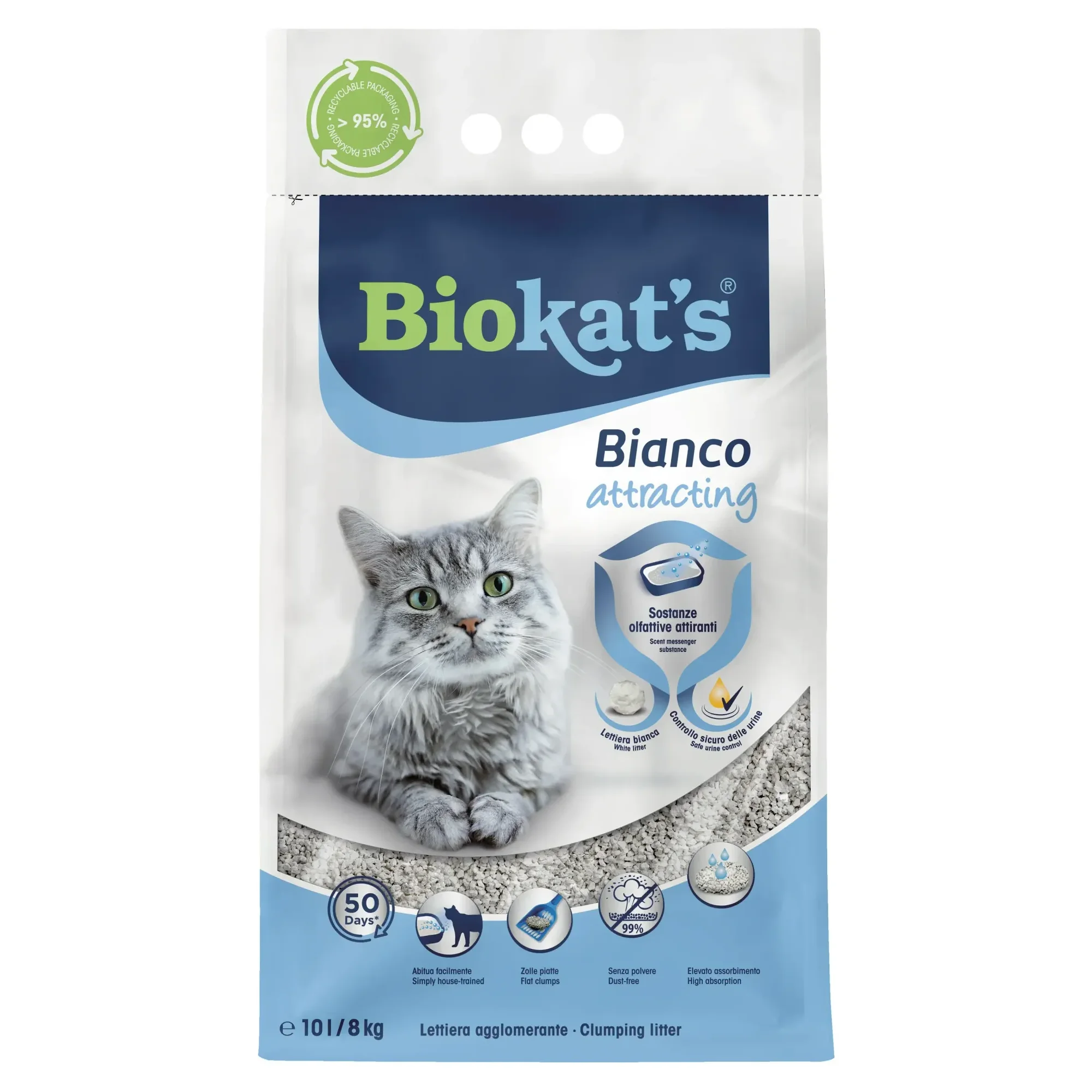  Biokat's Bianco Attracting Bentonit Kedi Kumu 10 LT