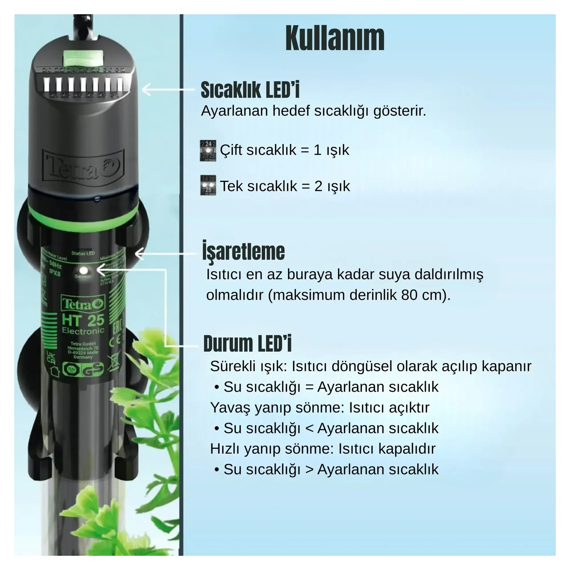 Tetra HT Elektronik Akvaryum Isıtıcısı 150W — 900 g — Görsel 2