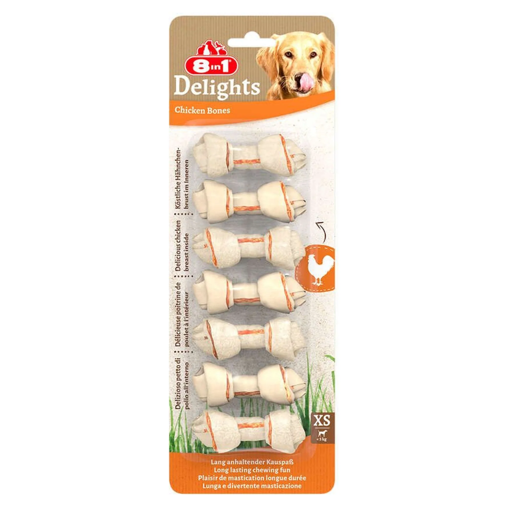 8in1 Delights Bones Tavuklu Köpek Ödül Kemiği XS 84 G