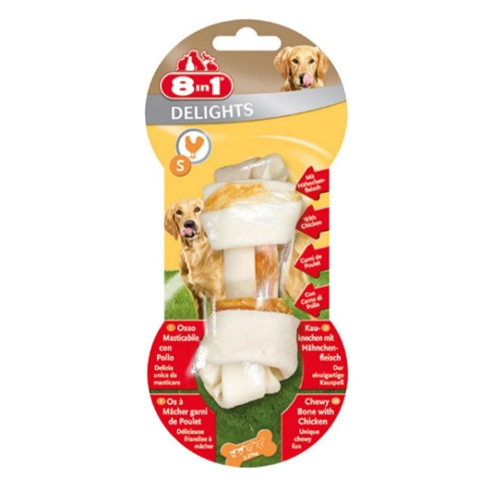 8IN1 8in1 Delights Bones Tavuklu Düğümlü Tartar Önleyici Köpek Ağız Bakım Kemiği 10CM 35 G