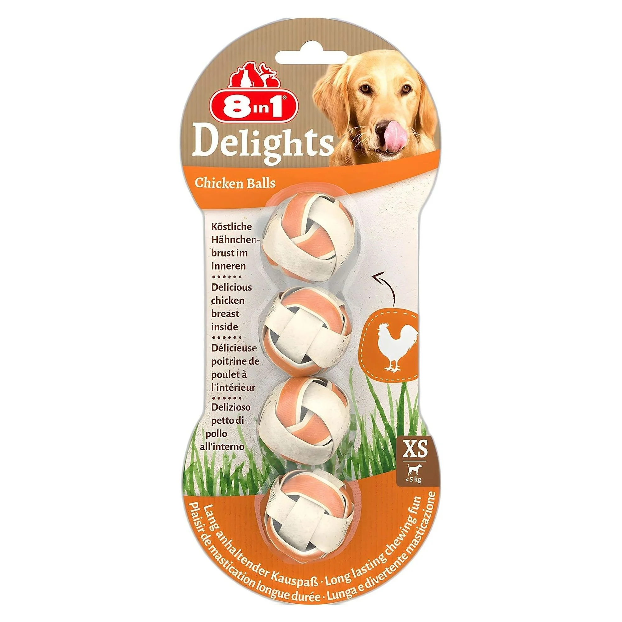 8IN1 8in1 Delights Balls Tavuklu Köpek Ödül Kemiği XS 36 G