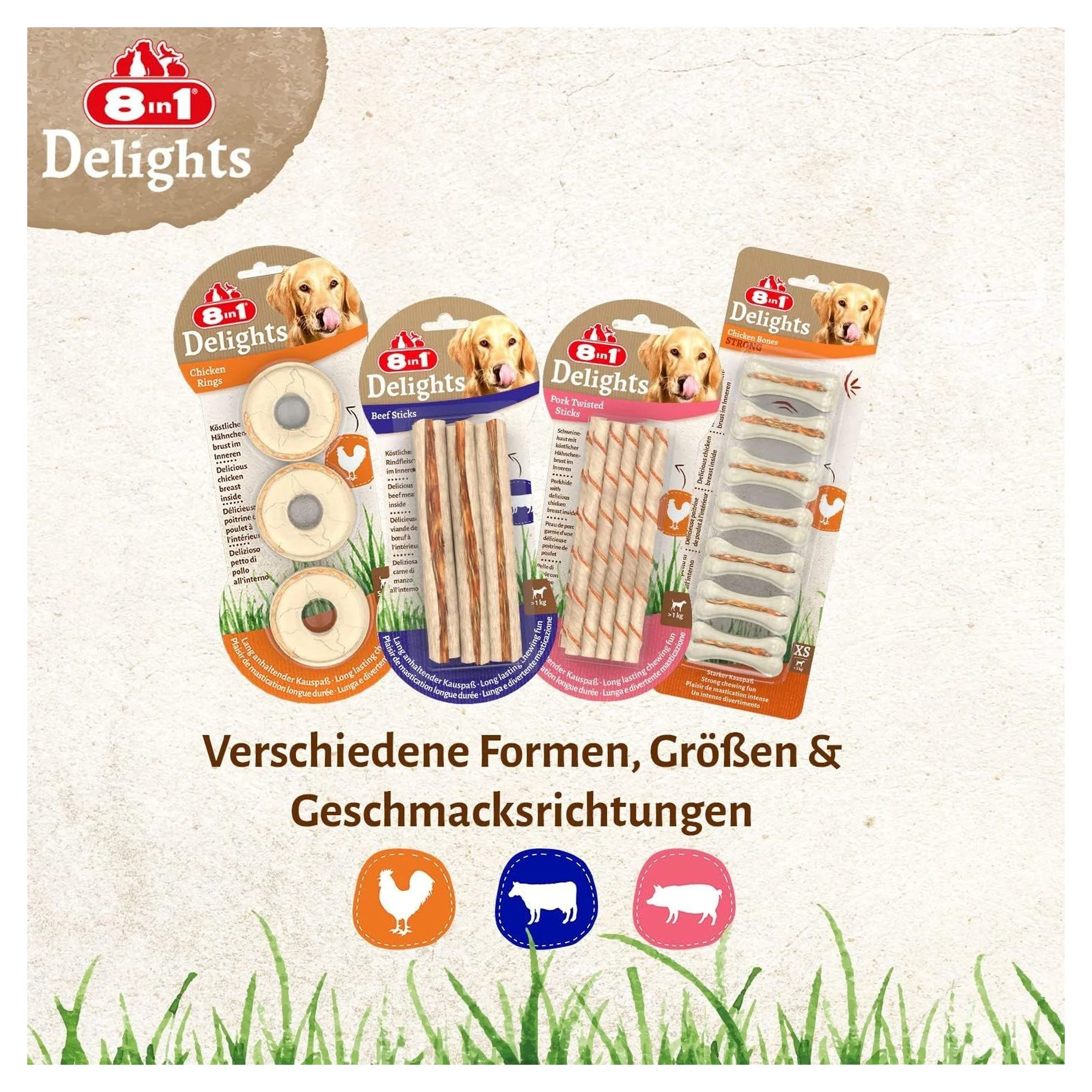 8in1 Delights Balls Tavuklu Köpek Ödül Kemiği XS 36 G — Ödül Maması, 50 g — Görsel 5