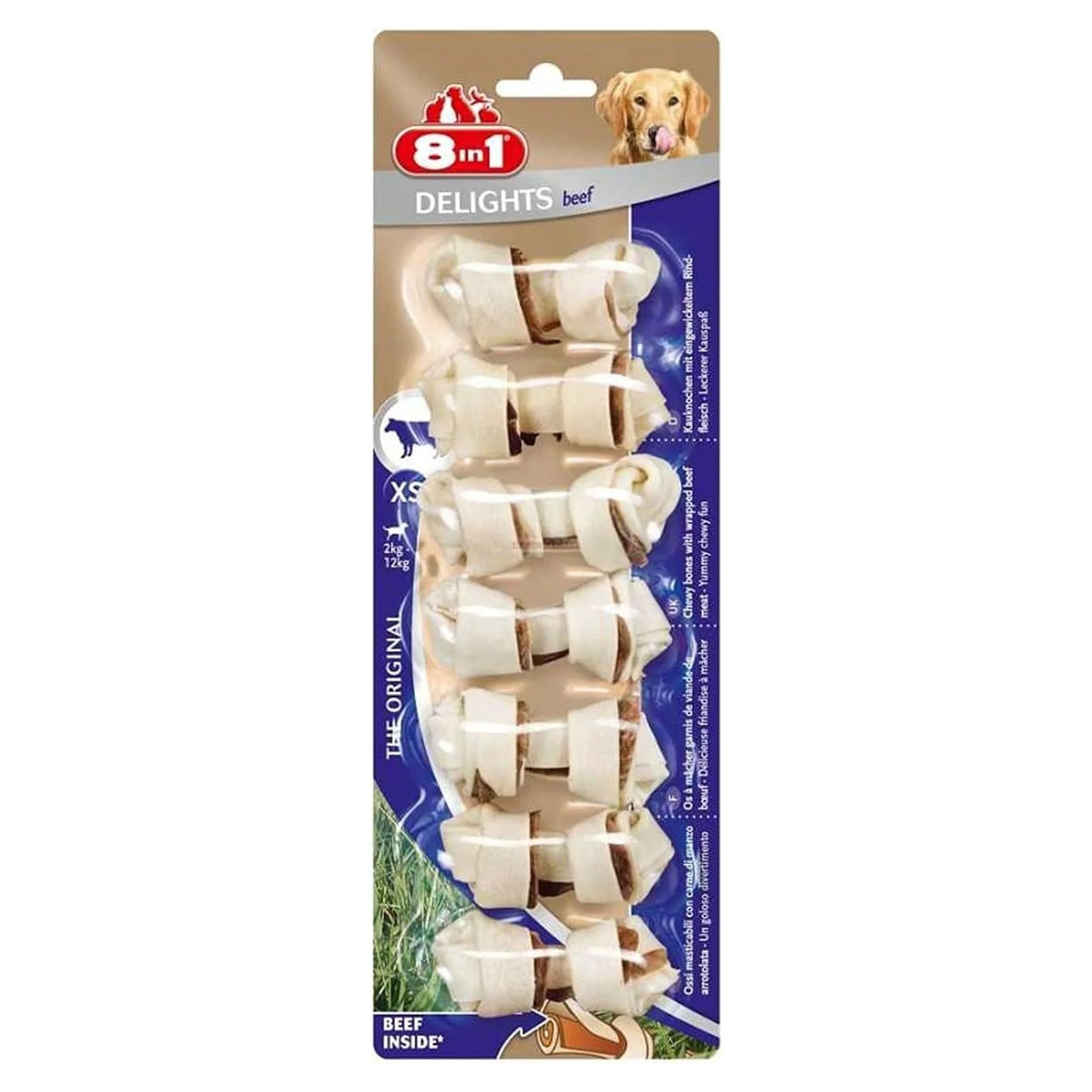 8in1 Delights Sığır Etli Köpek Ödül Kemiği XS 84 G