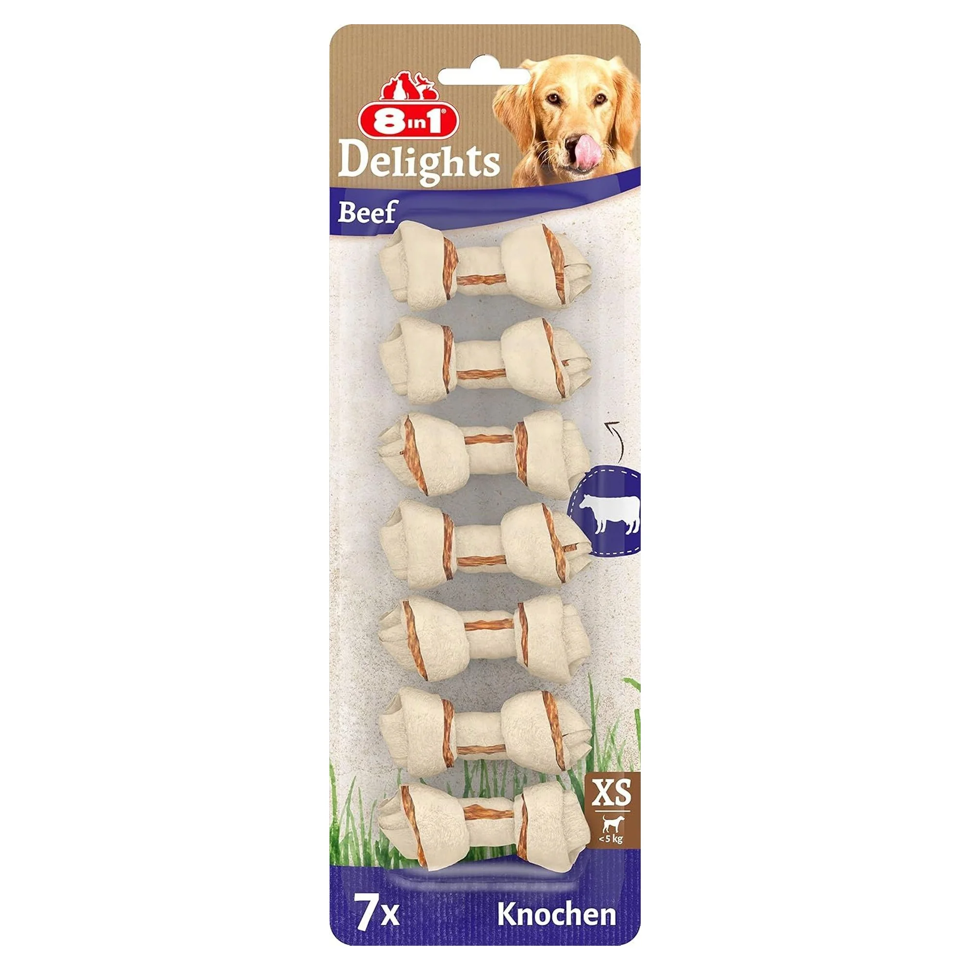 8in1 Delights Sığır Etli Köpek Ödül Kemiği XS 84 G