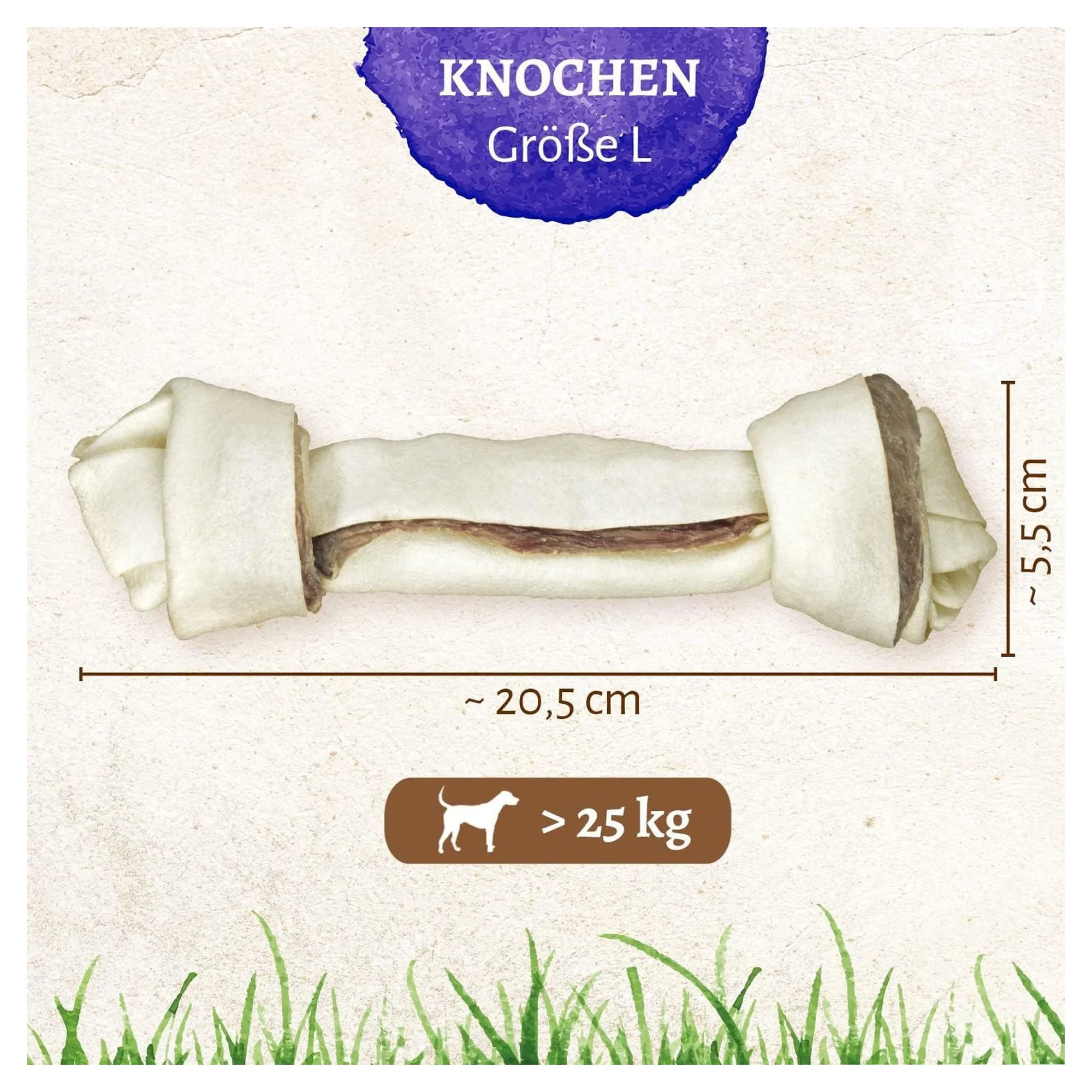 8in1 Delights Bones Biftekli Düğümlü Tartar Önleyici Large Köpek Kemiği 18CM 85 G — Parçalanabilir, 70 g — Görsel 3
