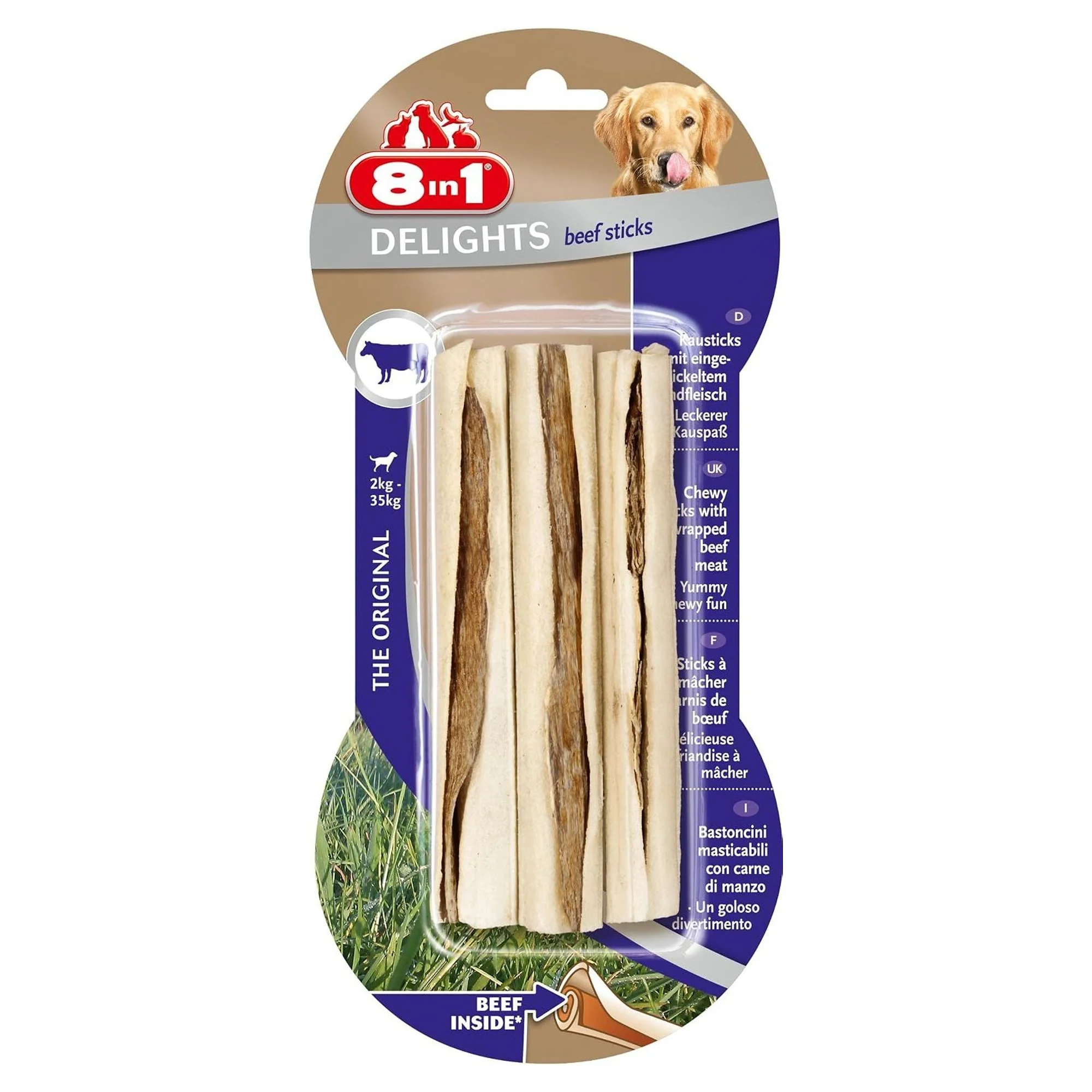 8in1 Delights Sticks Biftekli Çubuk Köpek Ödül Maması 75 G