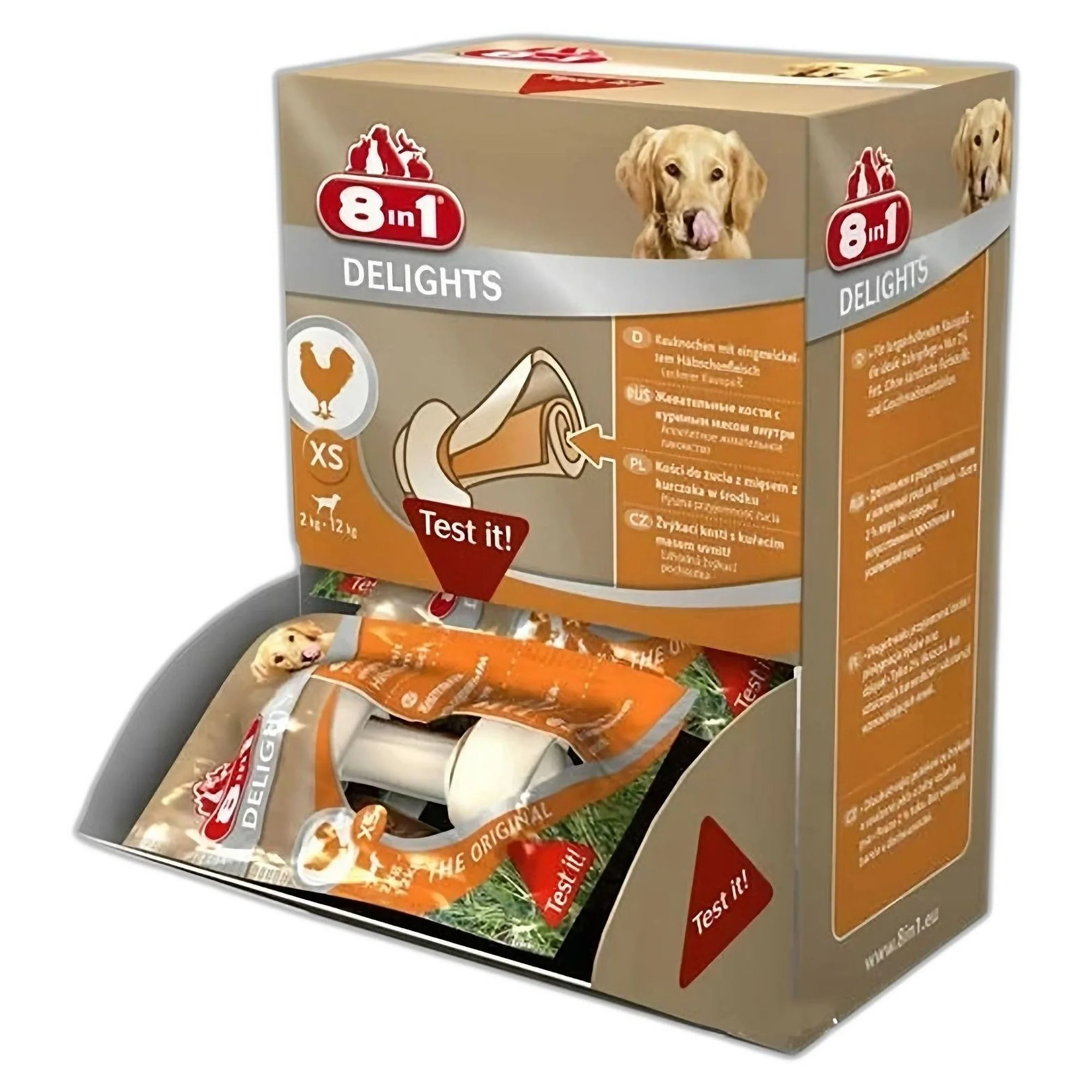 8in1 Delights Bone Sample Box Köpek Ödül Kemiği XS 12 G