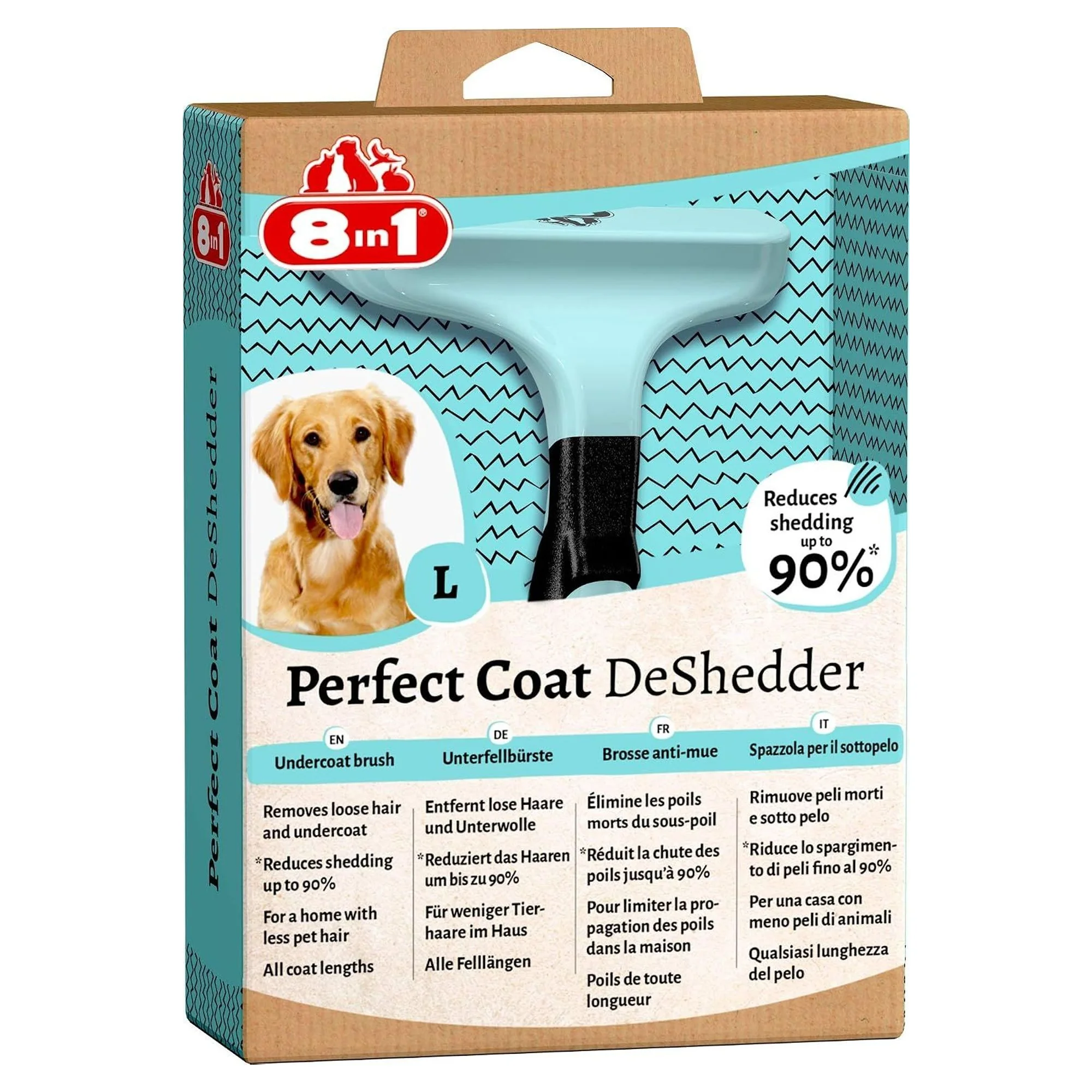 8in1 Coat DeShredder Büyük Irk Large Köpek Tarağı — Sağlık ve Bakım Ürünleri, 160 g — Görsel 2
