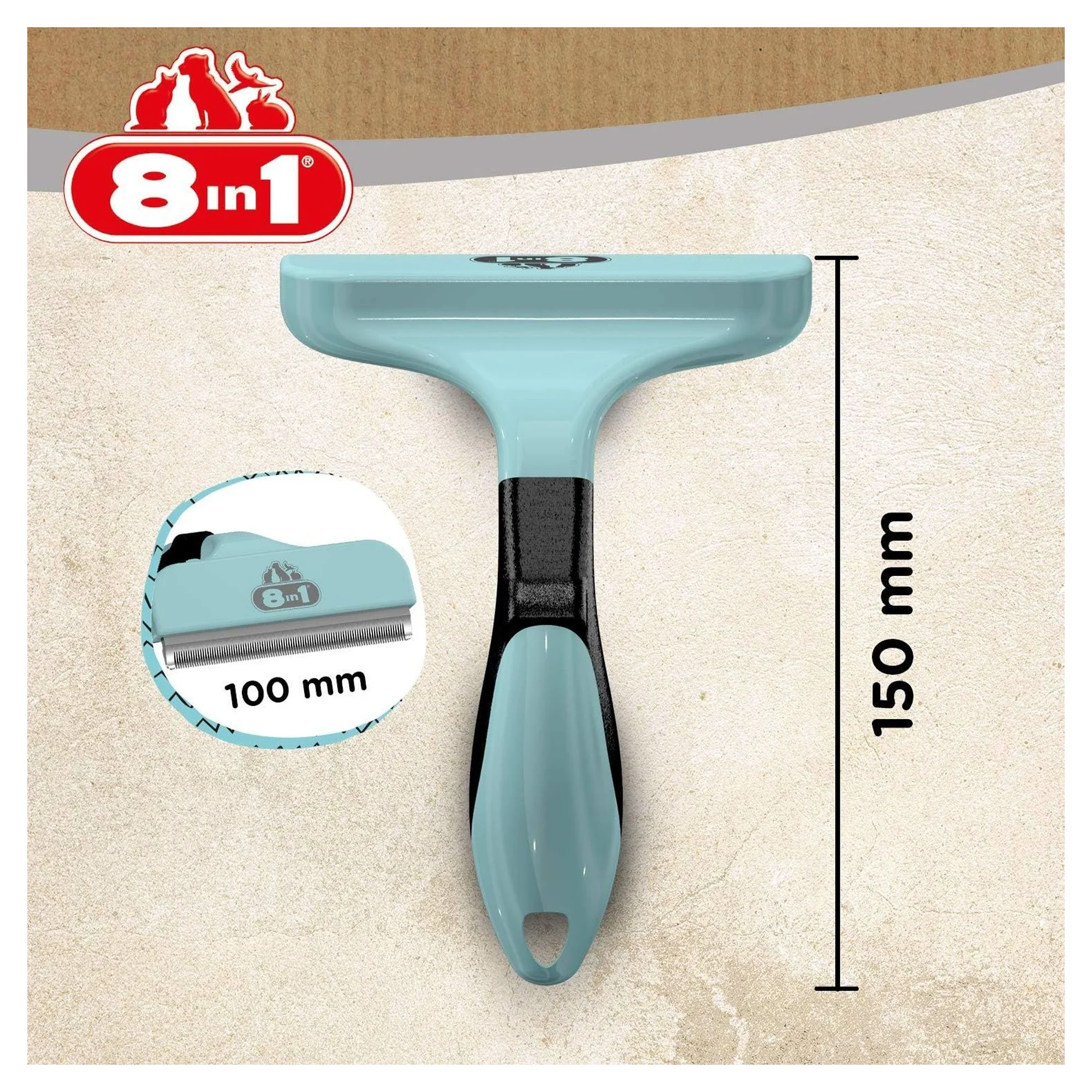 8in1 Coat DeShredder Büyük Irk Large Köpek Tarağı — Sağlık ve Bakım Ürünleri, 160 g — Görsel 4