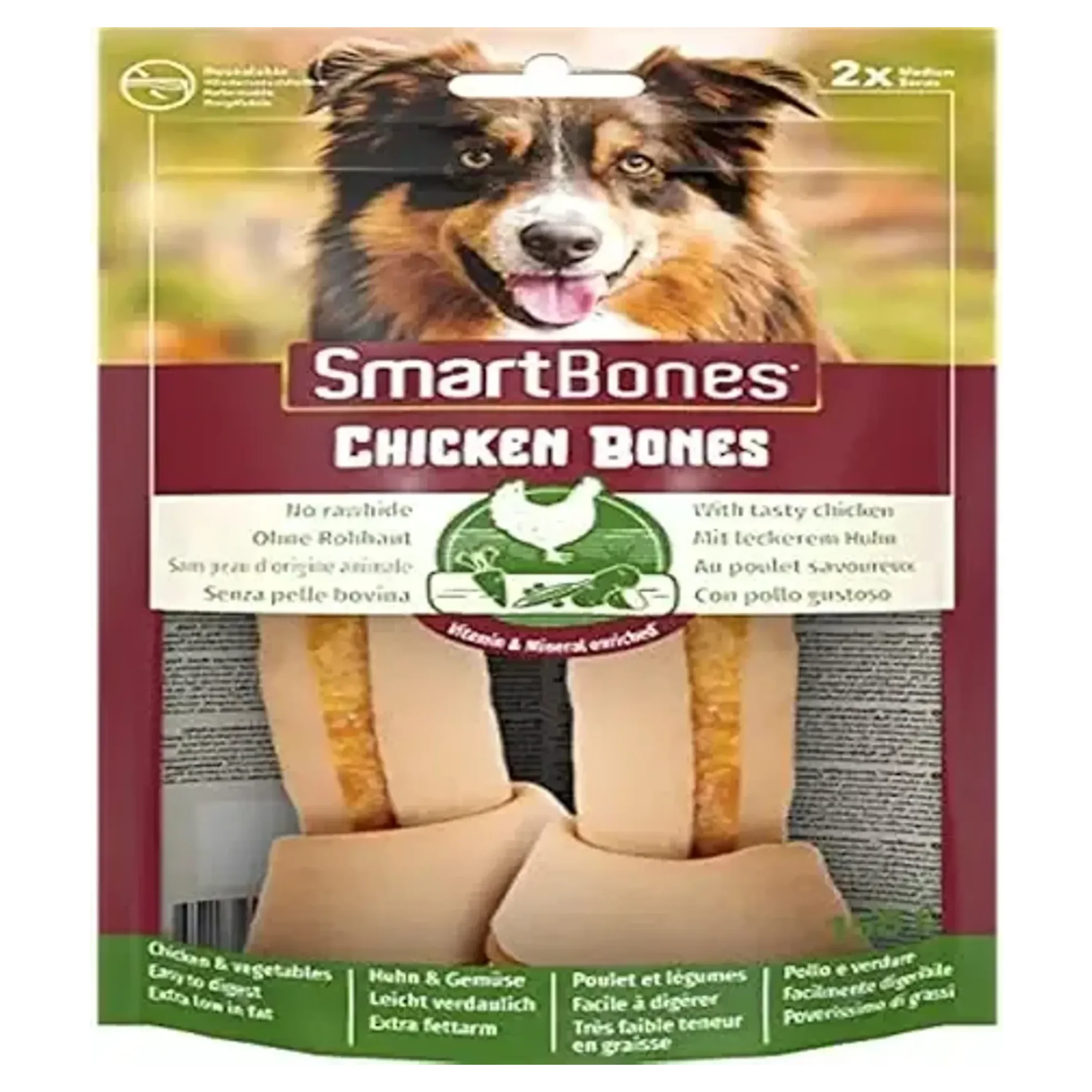 Smartbones SmartBones Orta Irk Köpekler İçin Tavuklu Düğümlü Kemik 2'li 158G