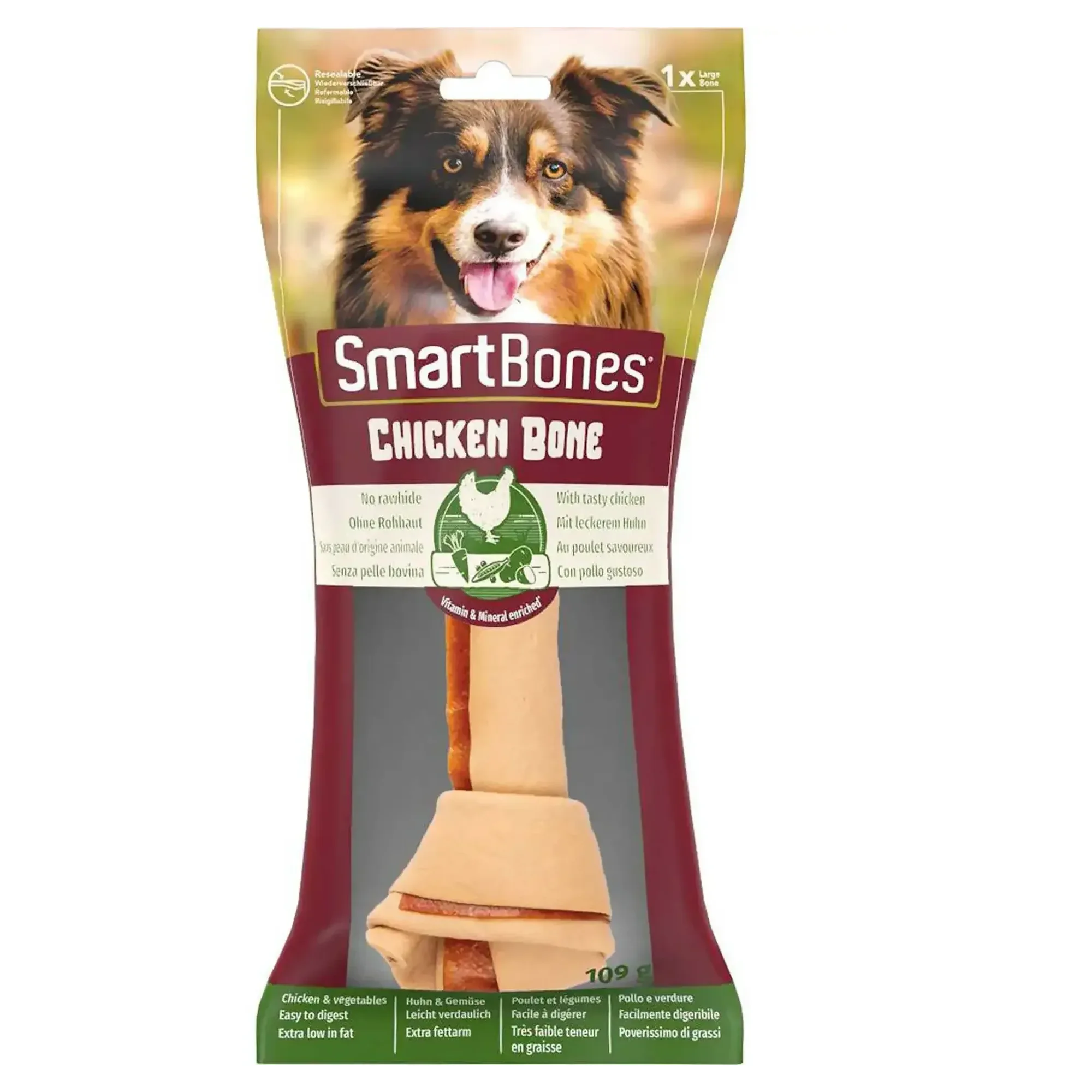 SmartBones Büyük Irk Köpekler İçin Tavuklu Düğümlü Kemik 109 G