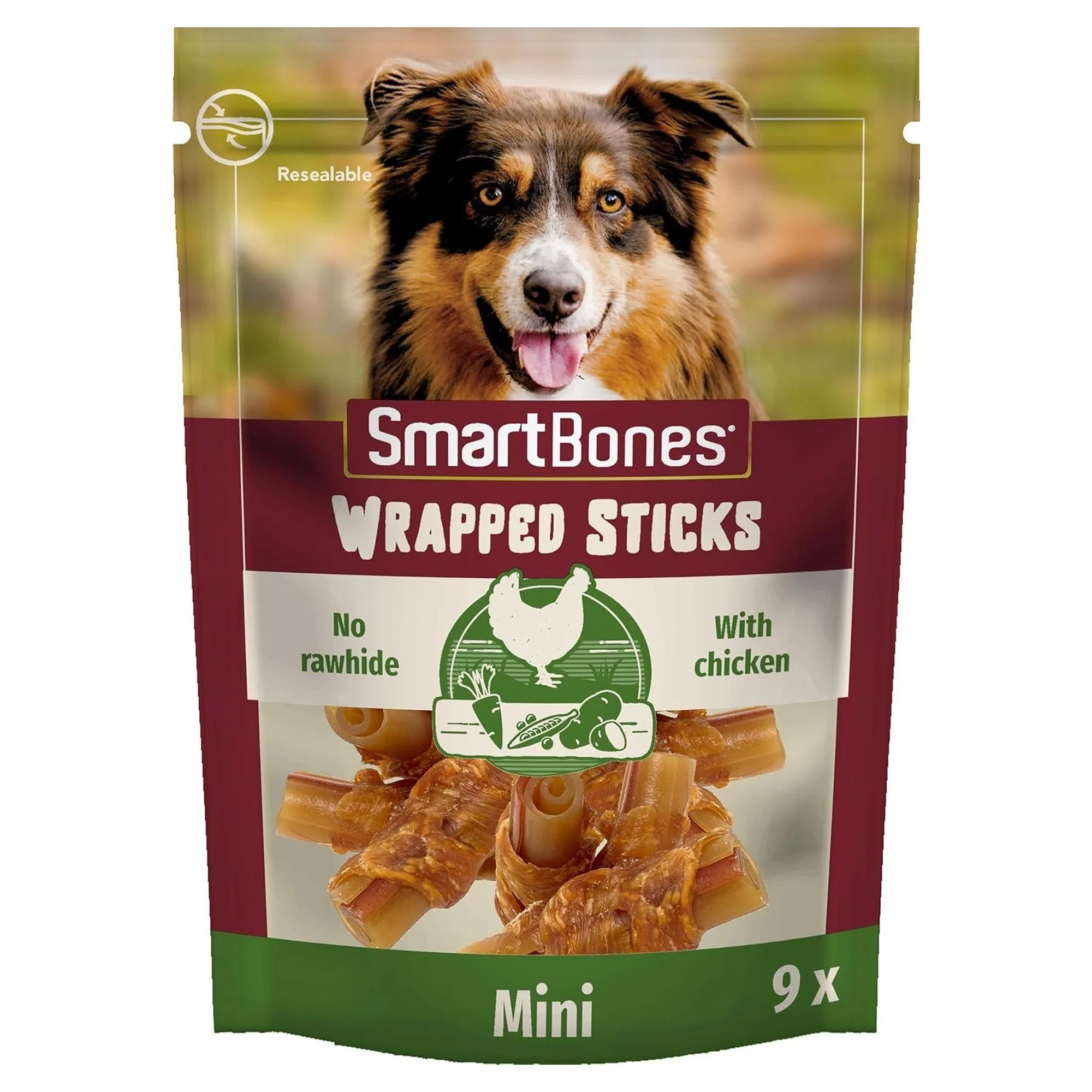 SmartBones Tavuk Sargılı Küçük Irk Köpek Ödül Maması 9'lu 112 G