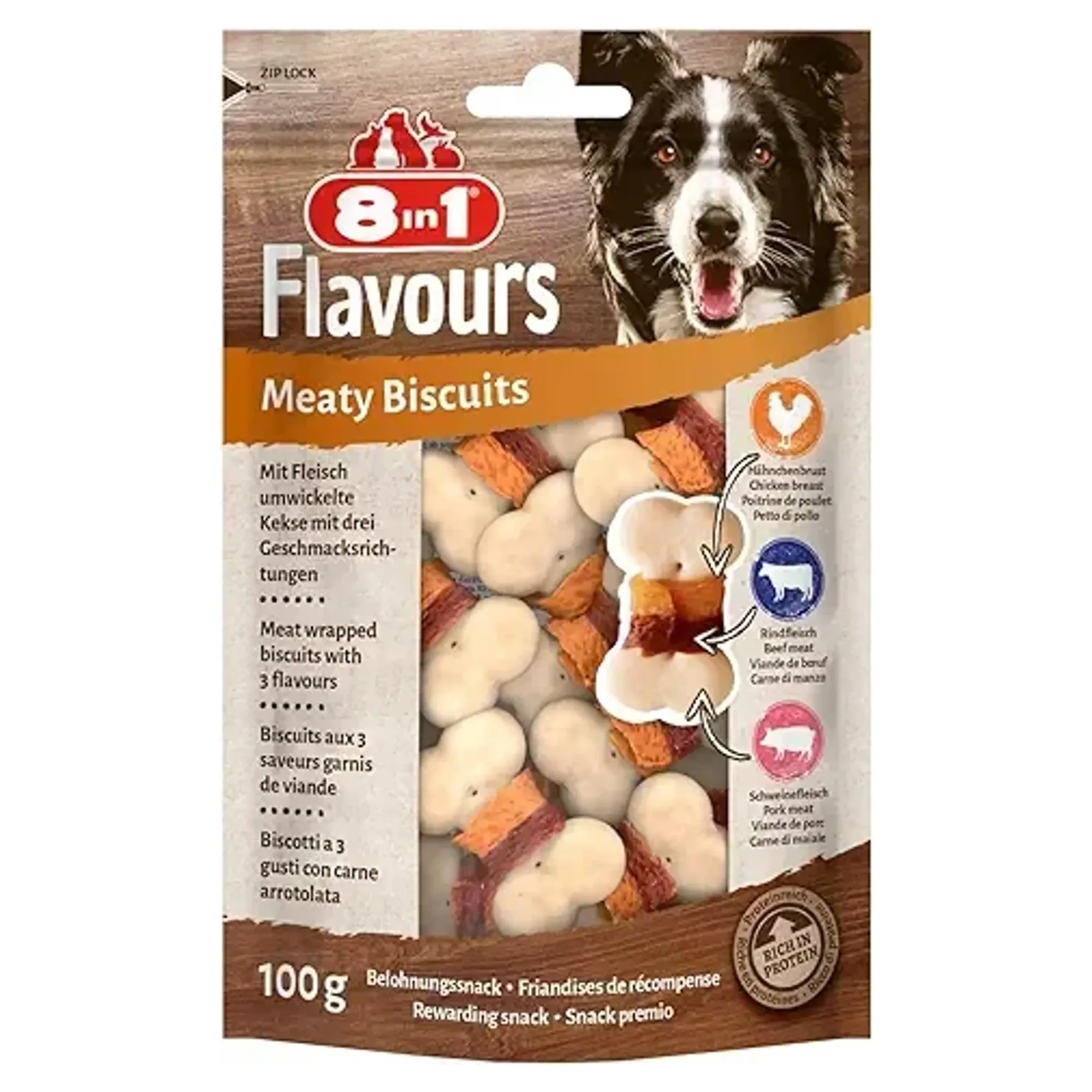 8IN1 8in1 Flavours Meaty Biscuits Kıtır Köpek Ödülü 100 G