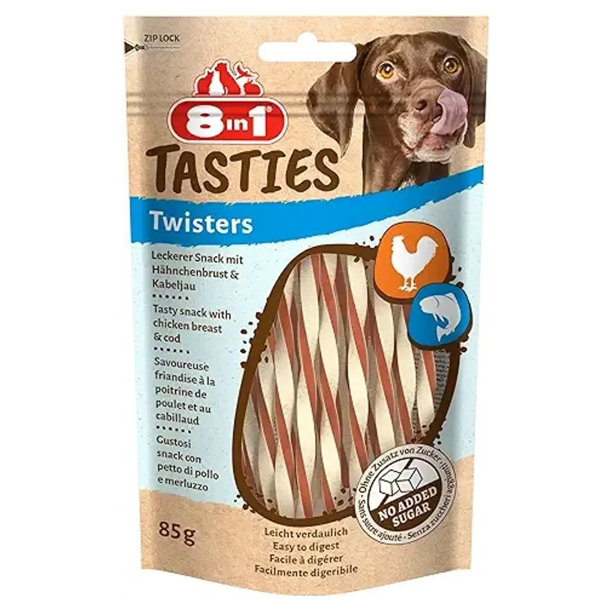 8IN1 8in1 Tasties Twisters Balıklı Burgu Köpek Ödülü 85 G