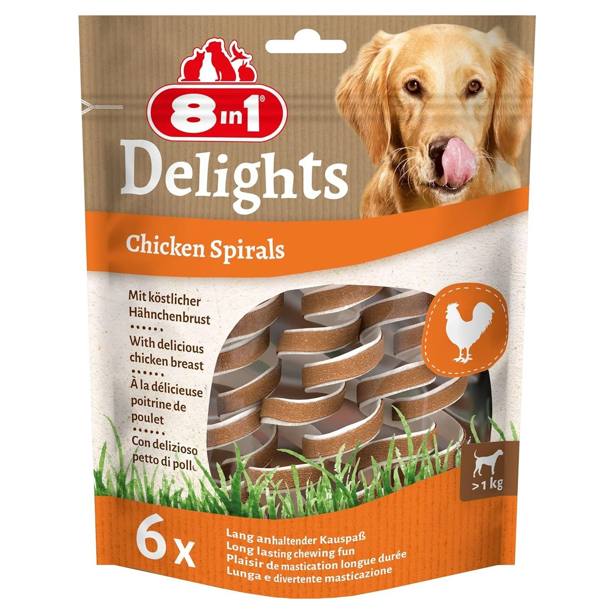 8in1 Smart Delights Tavuklu Burgulu Köpek Ödülü 85 G