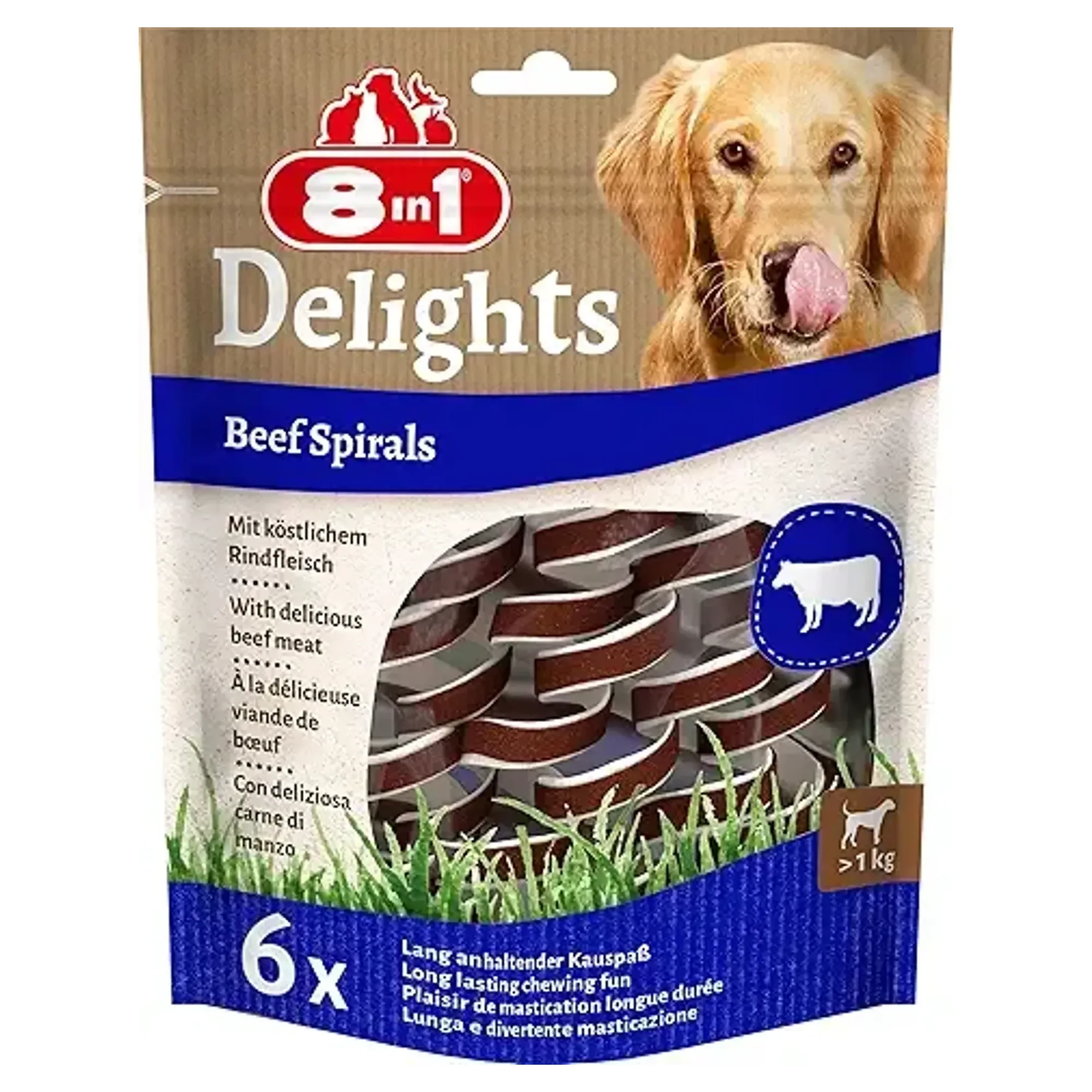 8IN1 8in1 Delights Beef Spirals
