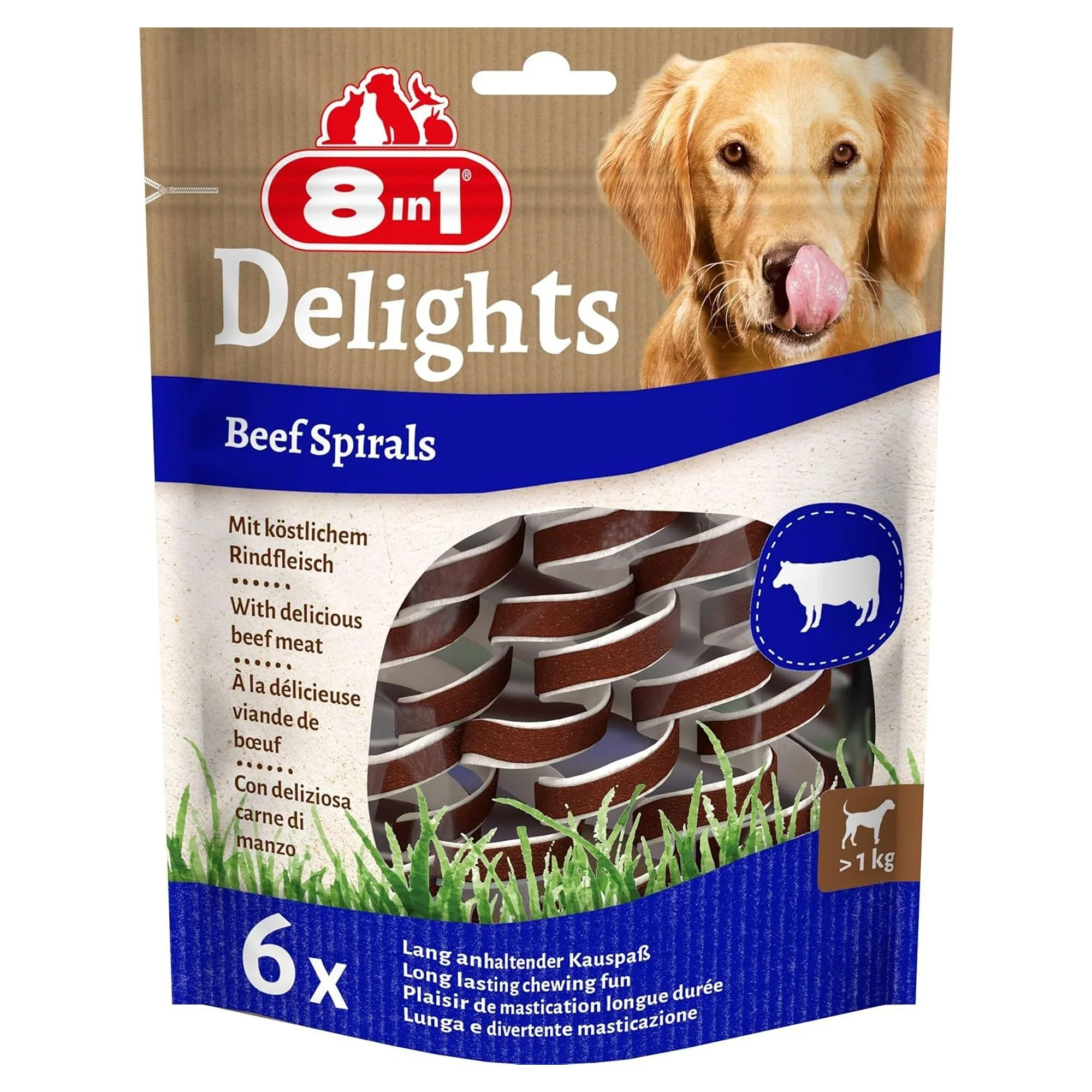 8in1 Delights Beef Spirals