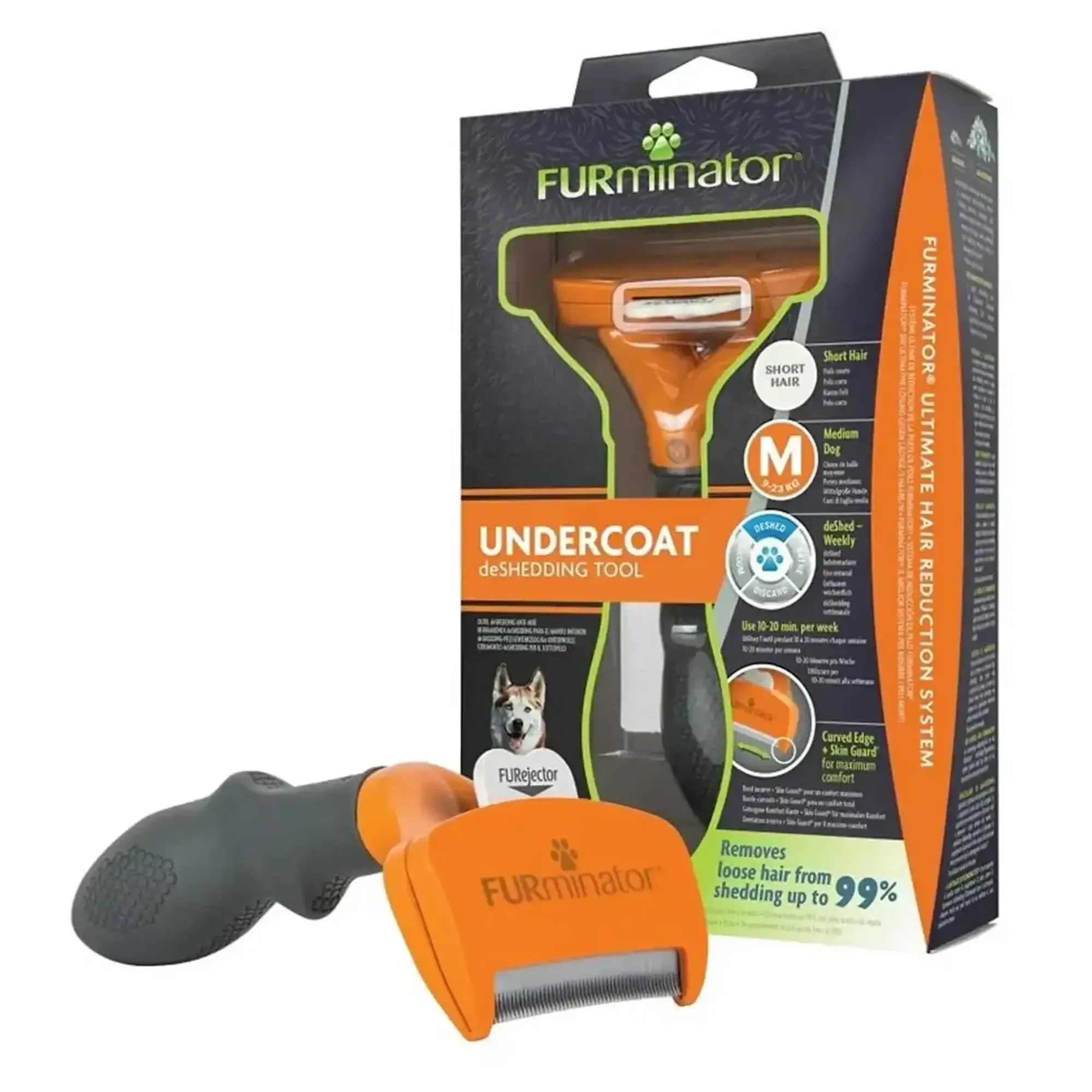 Tetra Furminator Furminator Kısa Tüylü Orta Irk Köpekler İçin Tarak M Beden