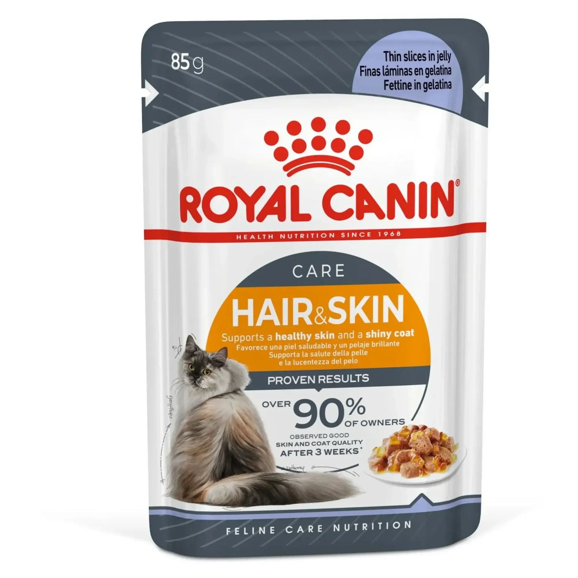 Royal Canin Hair & Skin Tüy ve Cilt Sağlığı İçin Yetişkin Kedi Yaş Maması 85 G