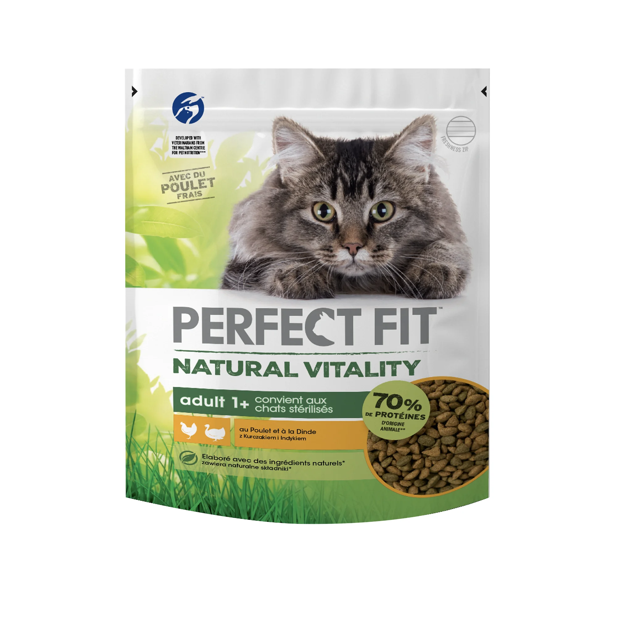 Perfect Fit Natural Vitality Tavuk ve Hindili Yetişkin Kedi Maması 1 KG