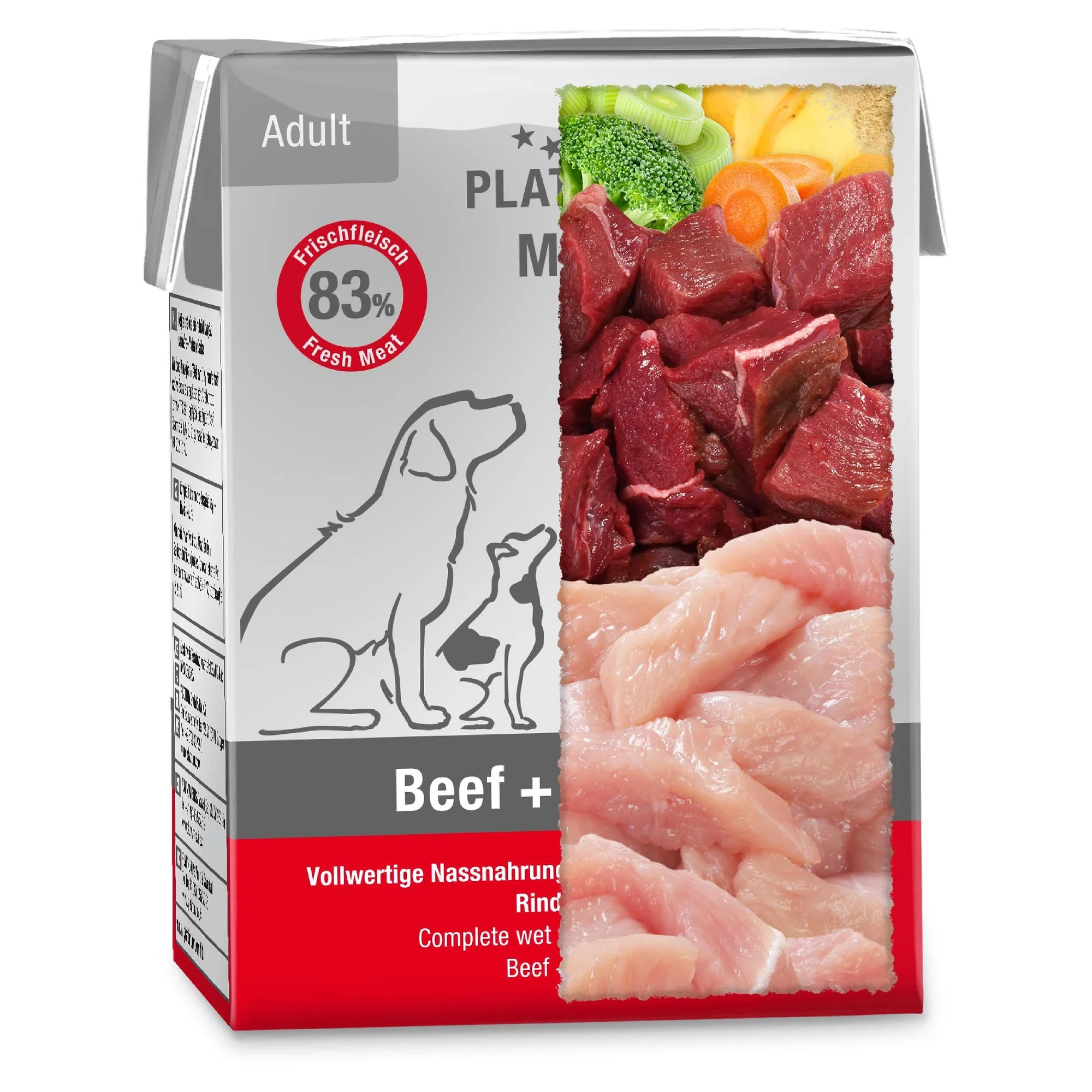 Platinum Sığır Eti ve Tavuklu Yetişkin Köpek Yaş Mama 375 G — Normal, 400 g — Görsel 2