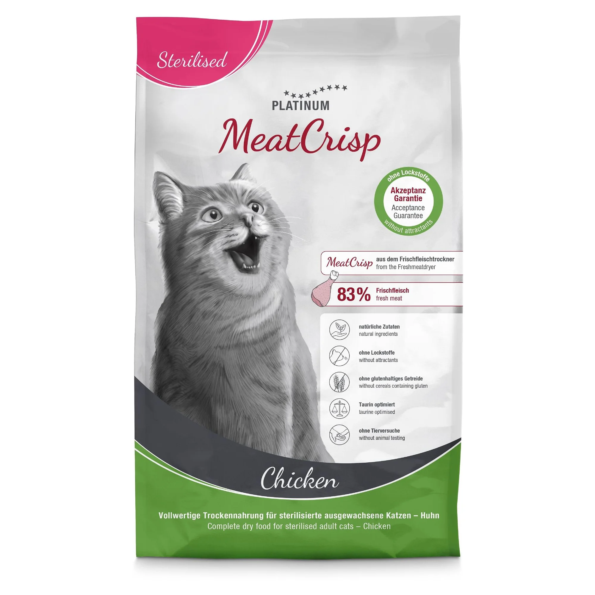 Platinum MeatCrisp Tavuk Kısırlaştırılmış Yetişkin Kedi Maması 3 KG