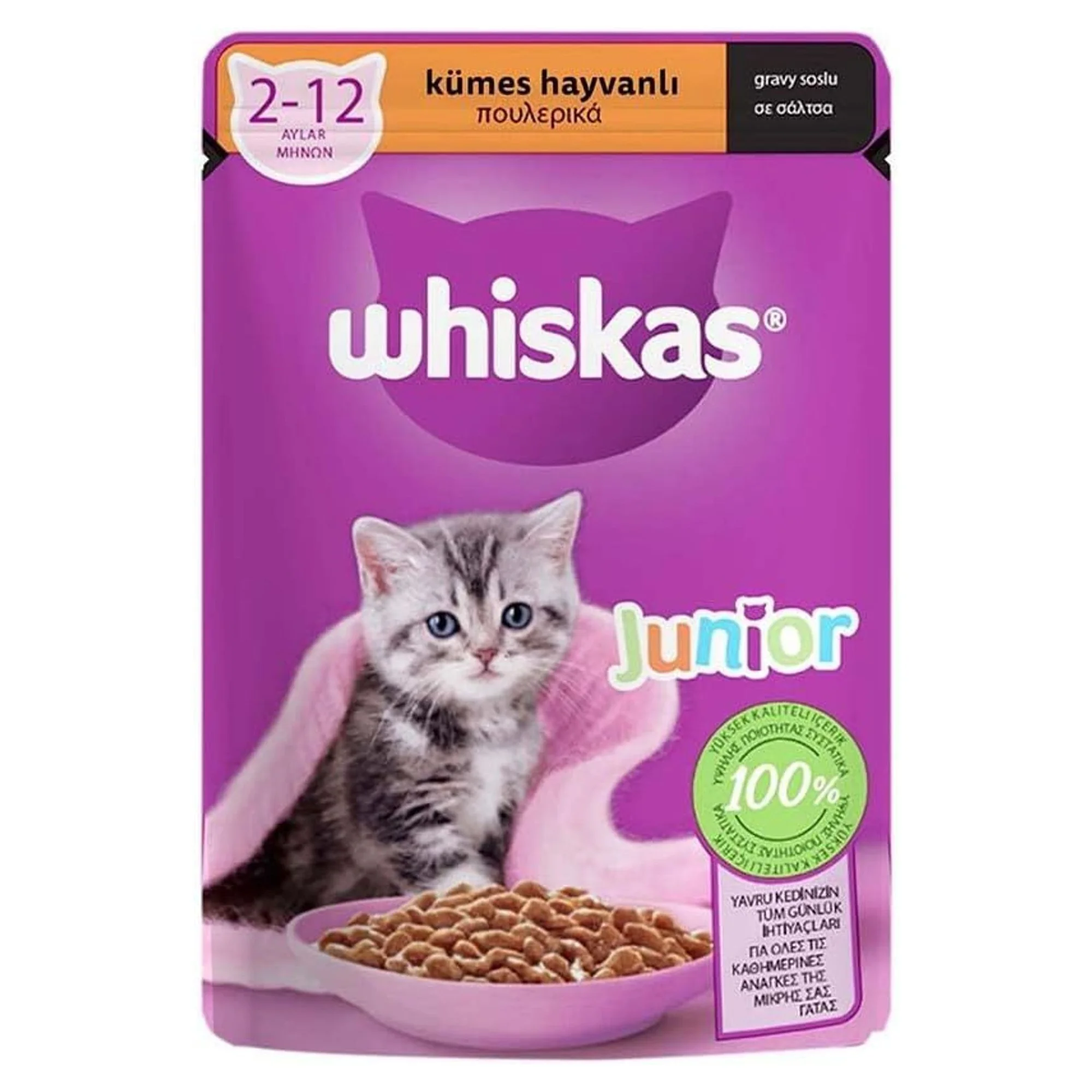 Whiskas Kümes Hayvanlı Yavru Kedi Yaş Mama 85 G