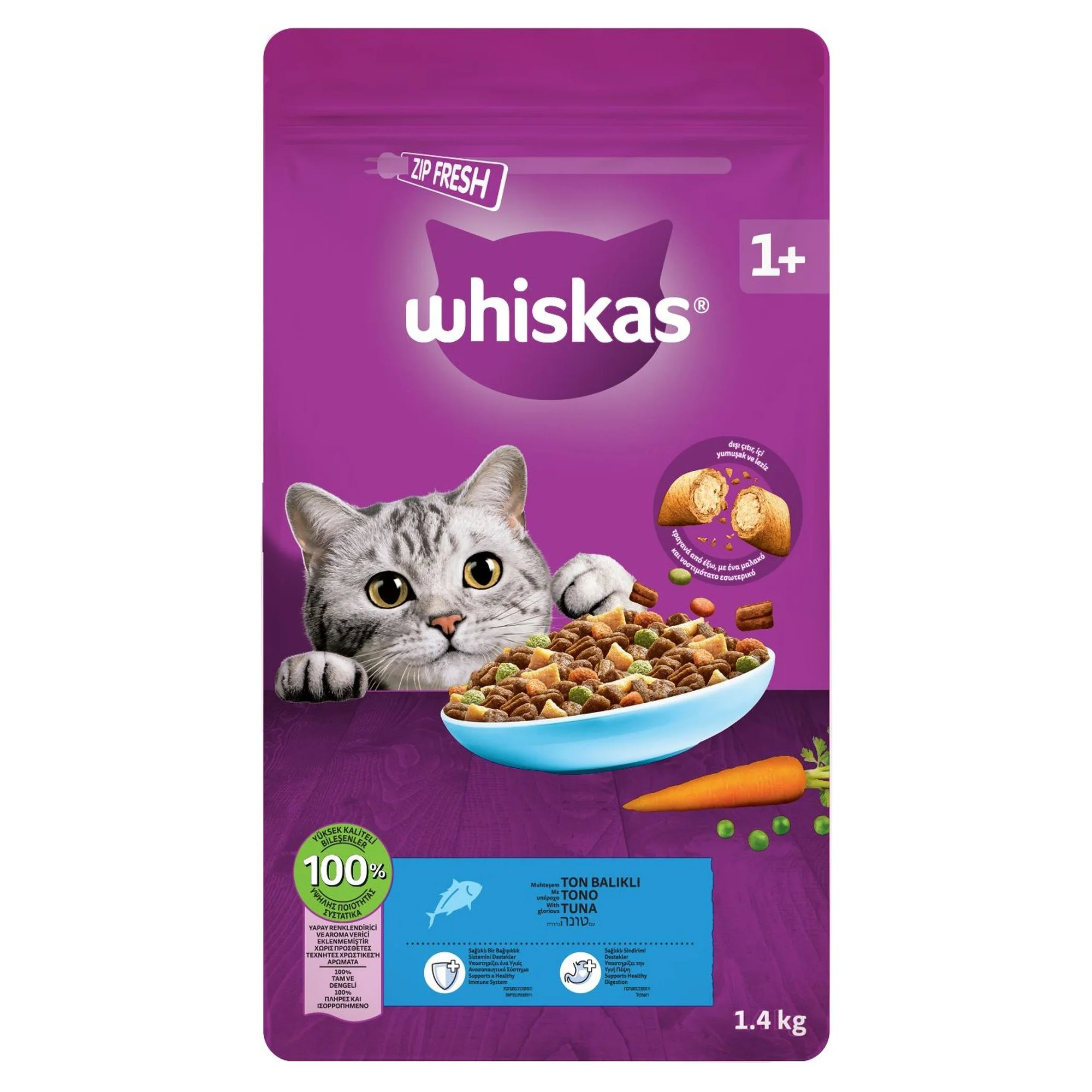 Whiskas Ton Balıklı Yetişkin Kedi Maması 1.4 KG