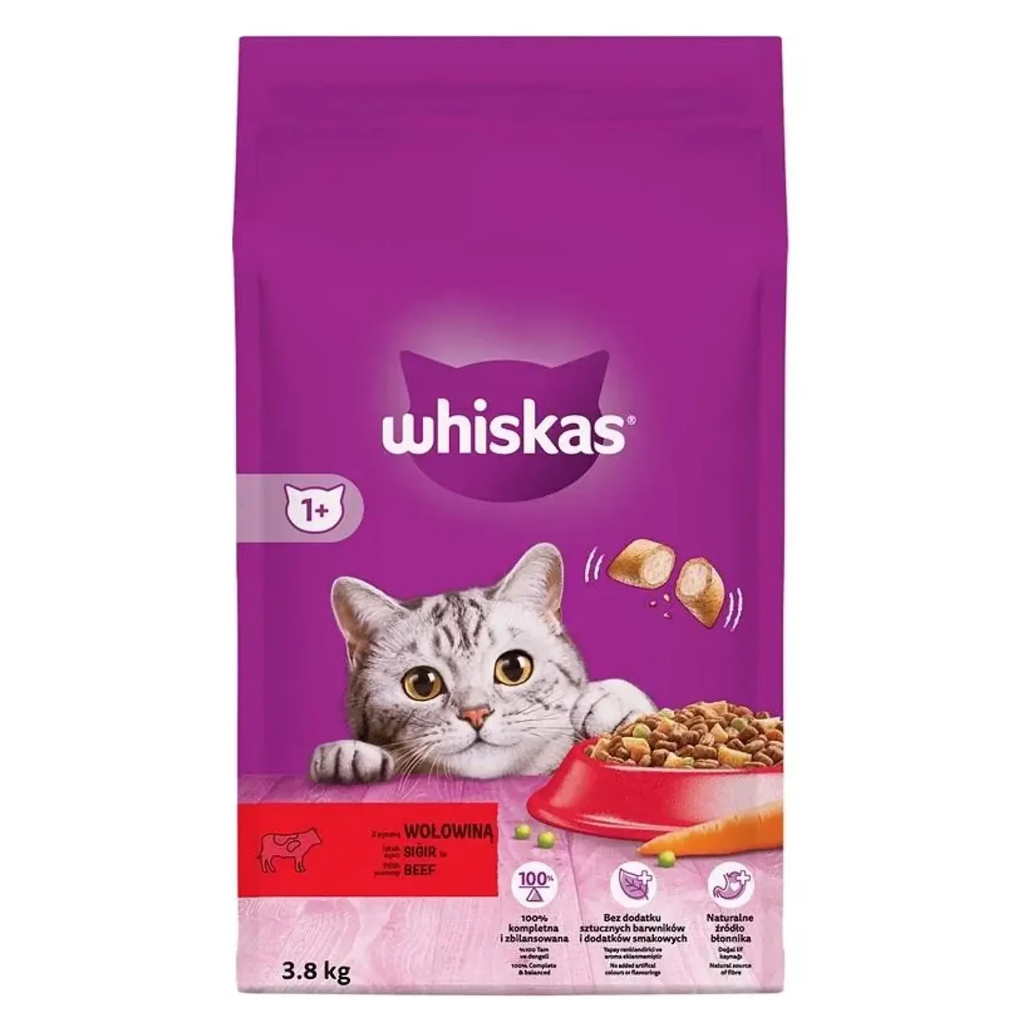 Whiskas Whiskas Sığırlı Yetişkin Kedi Maması 3.8 KG