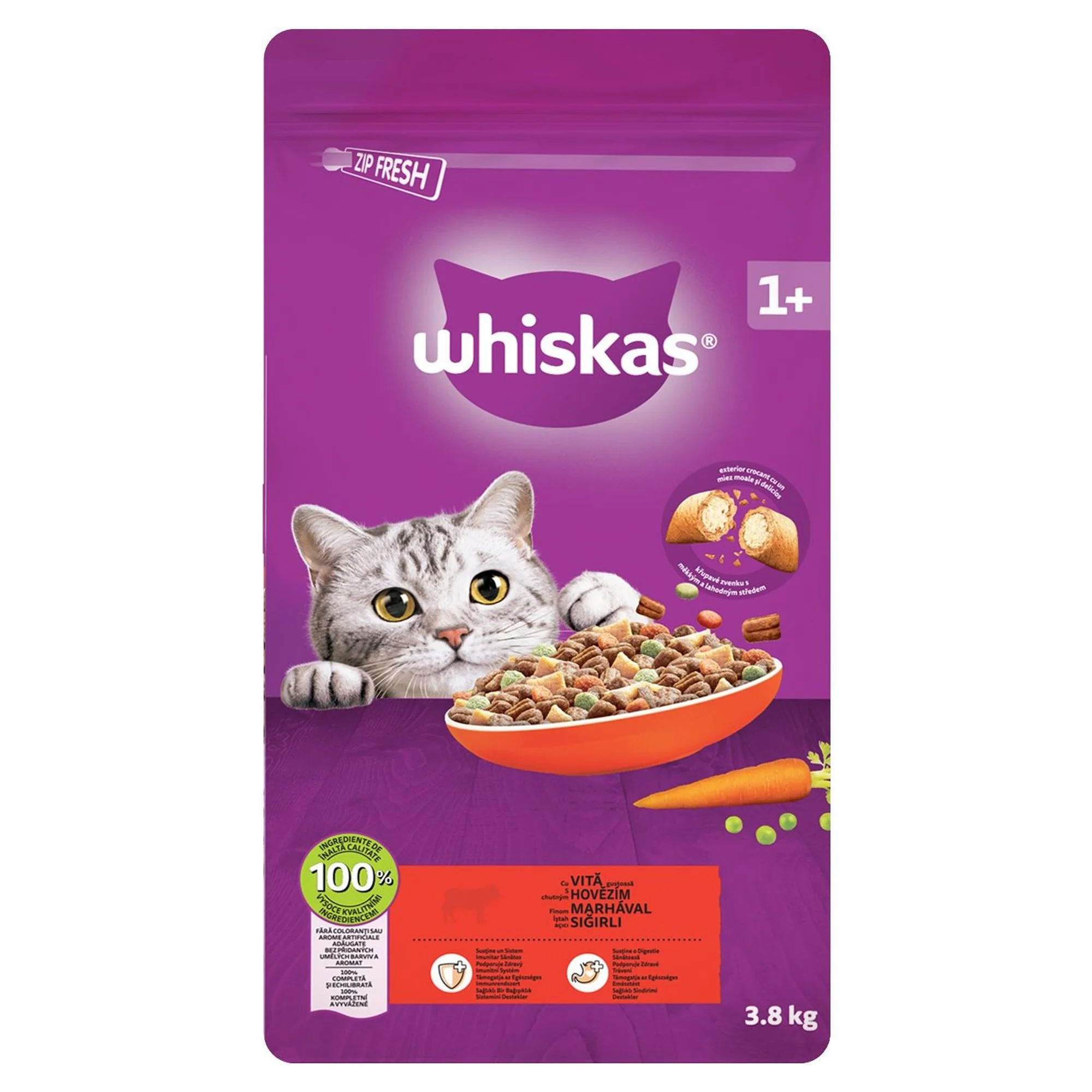 Whiskas Sığırlı Yetişkin Kedi Maması 3.8 KG