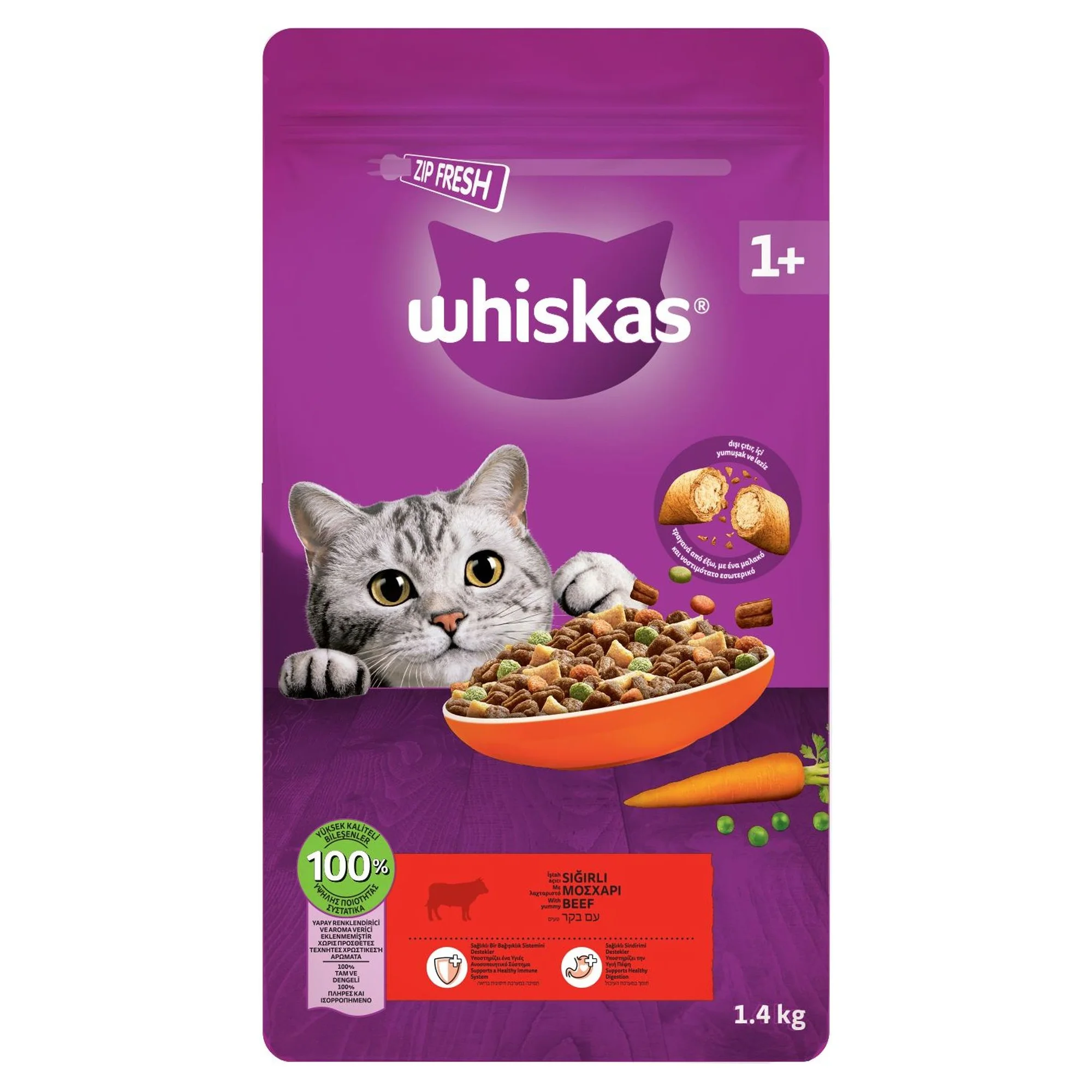 Whiskas Sığırlı Yetişkin Kedi Maması 1.4 KG
