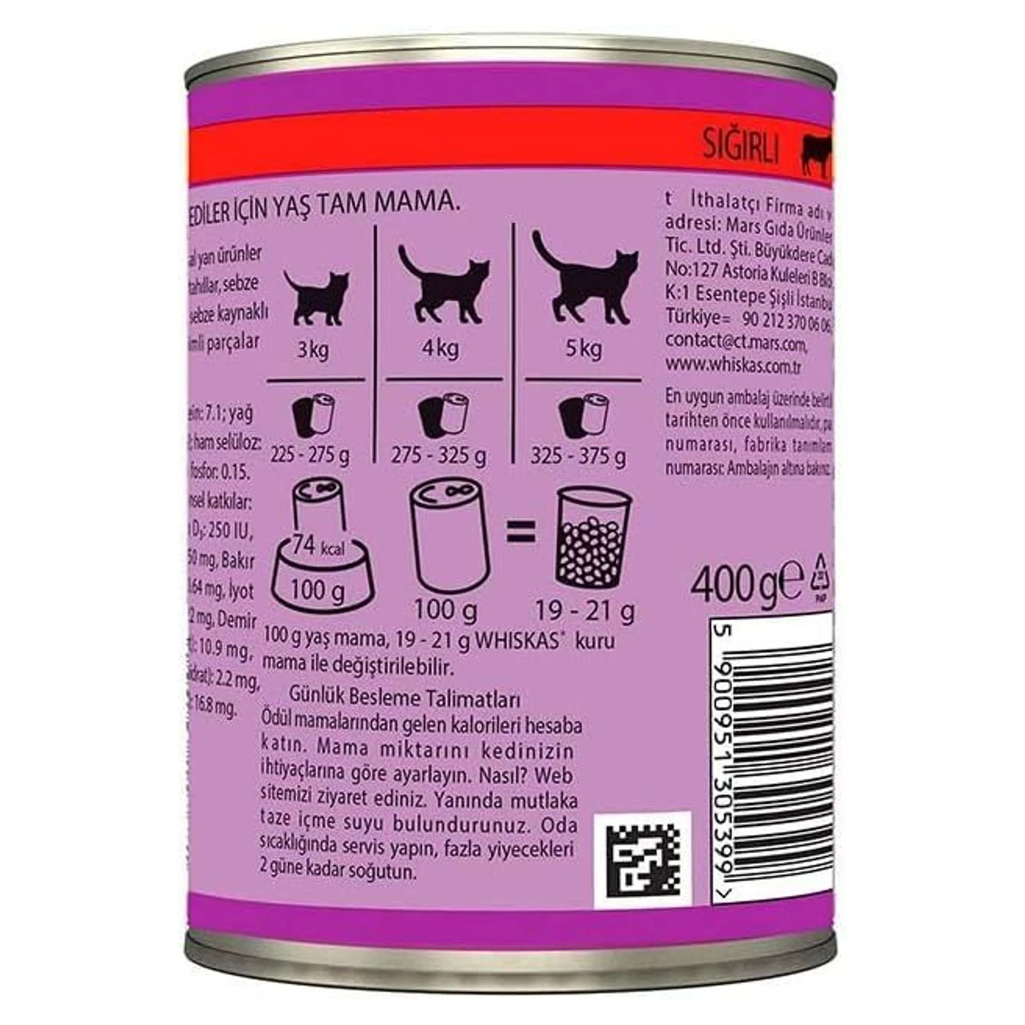Whiskas Sığırlı ve Gravy Soslu Yetişkin Kedi Yaş Mama 400 G — Normal, 459 g — Görsel 2