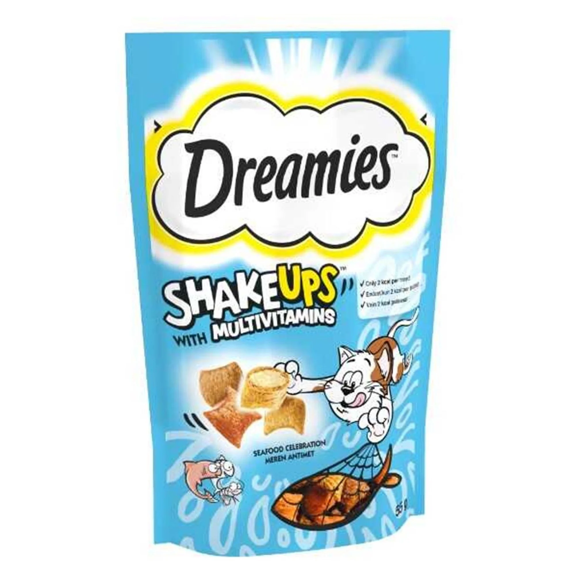 Dreamies Dreamies Shakeups Seafood Celebration Deniz Ürünleri Dolgulu Kedi Ödül Maması 55 G
