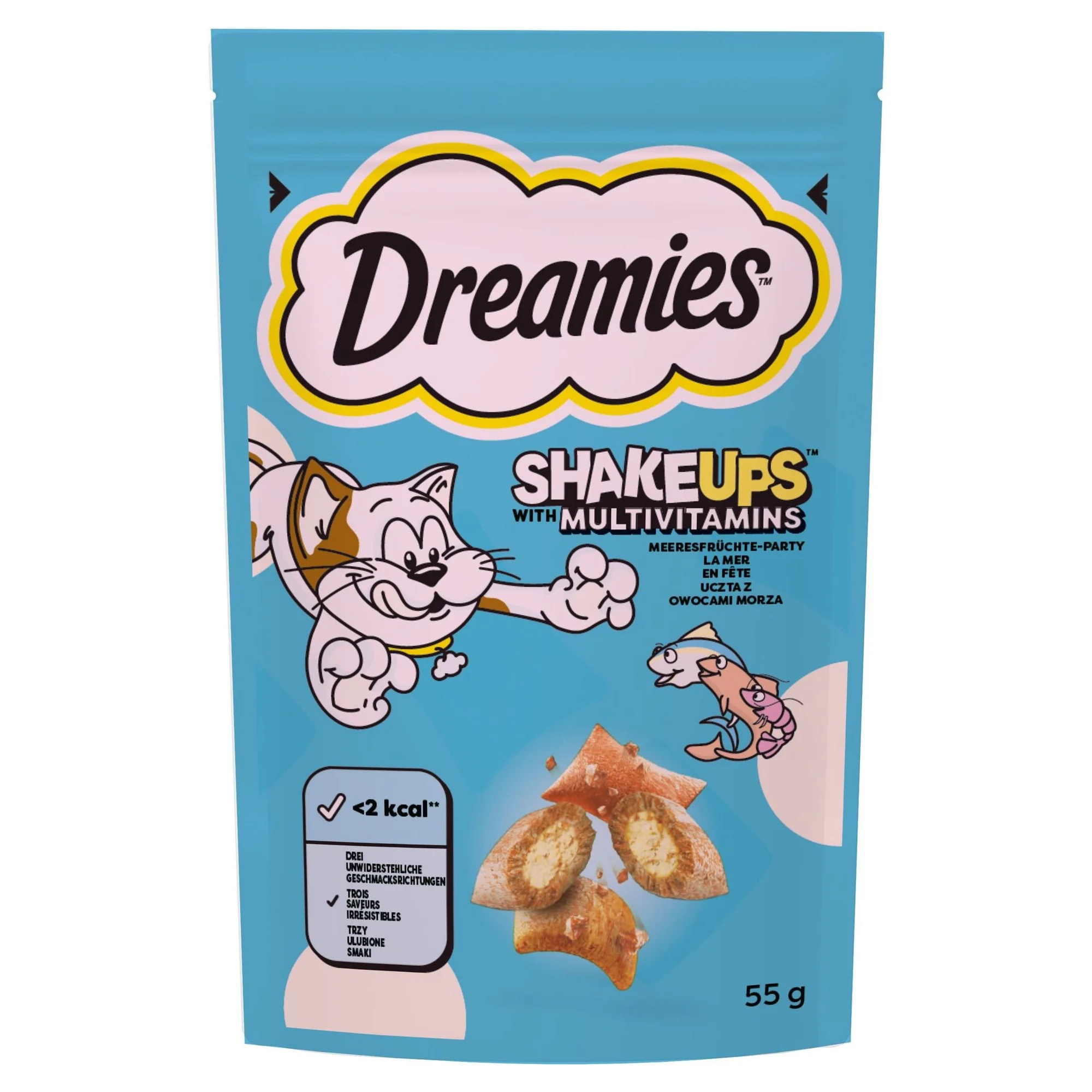 Dreamies Shakeups Seafood Celebration Deniz Ürünleri Dolgulu Kedi Ödül Maması 55 G