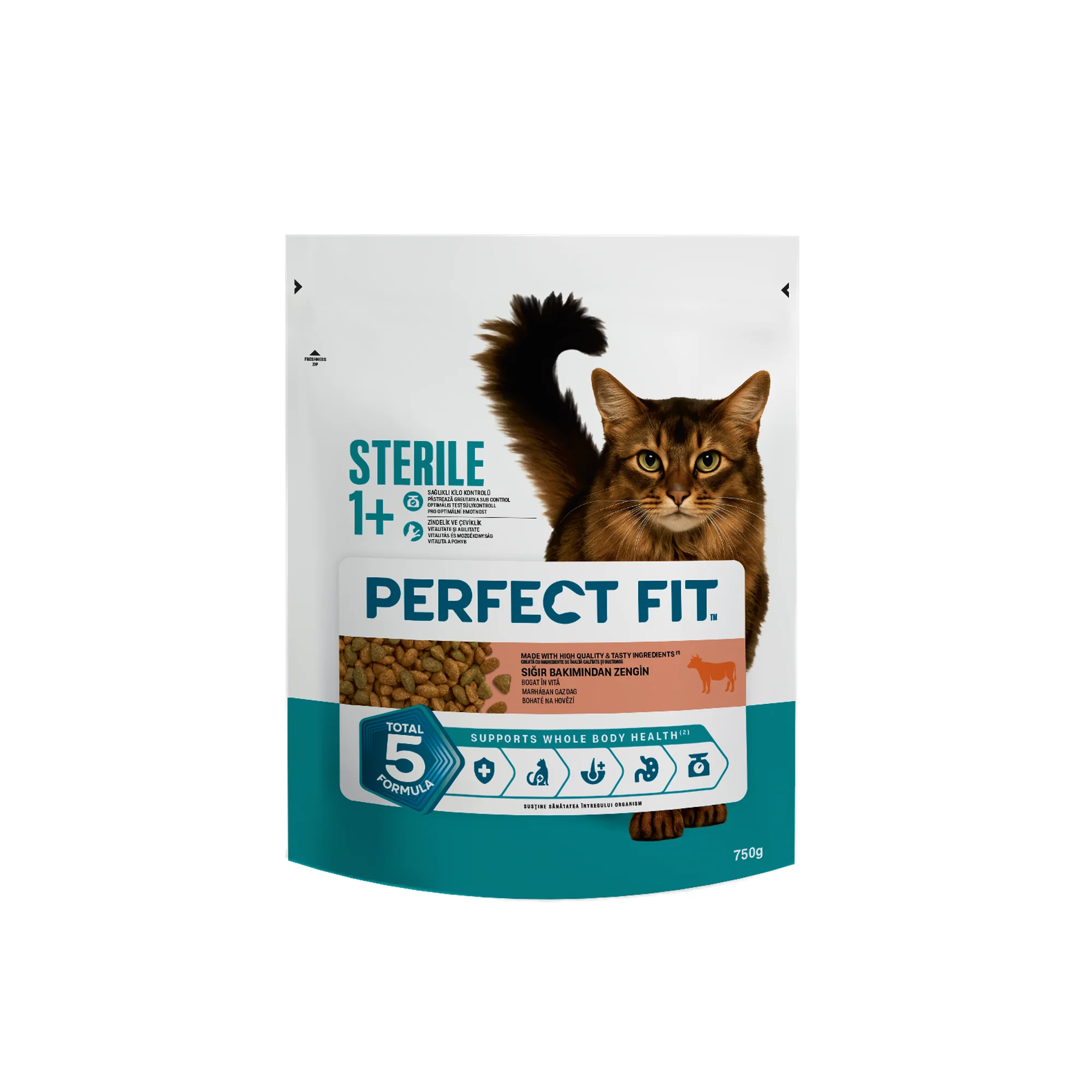 Perfect Fit Kısırlaştırılmış Sığır Etli Yetişkin Kedi Maması 750 G