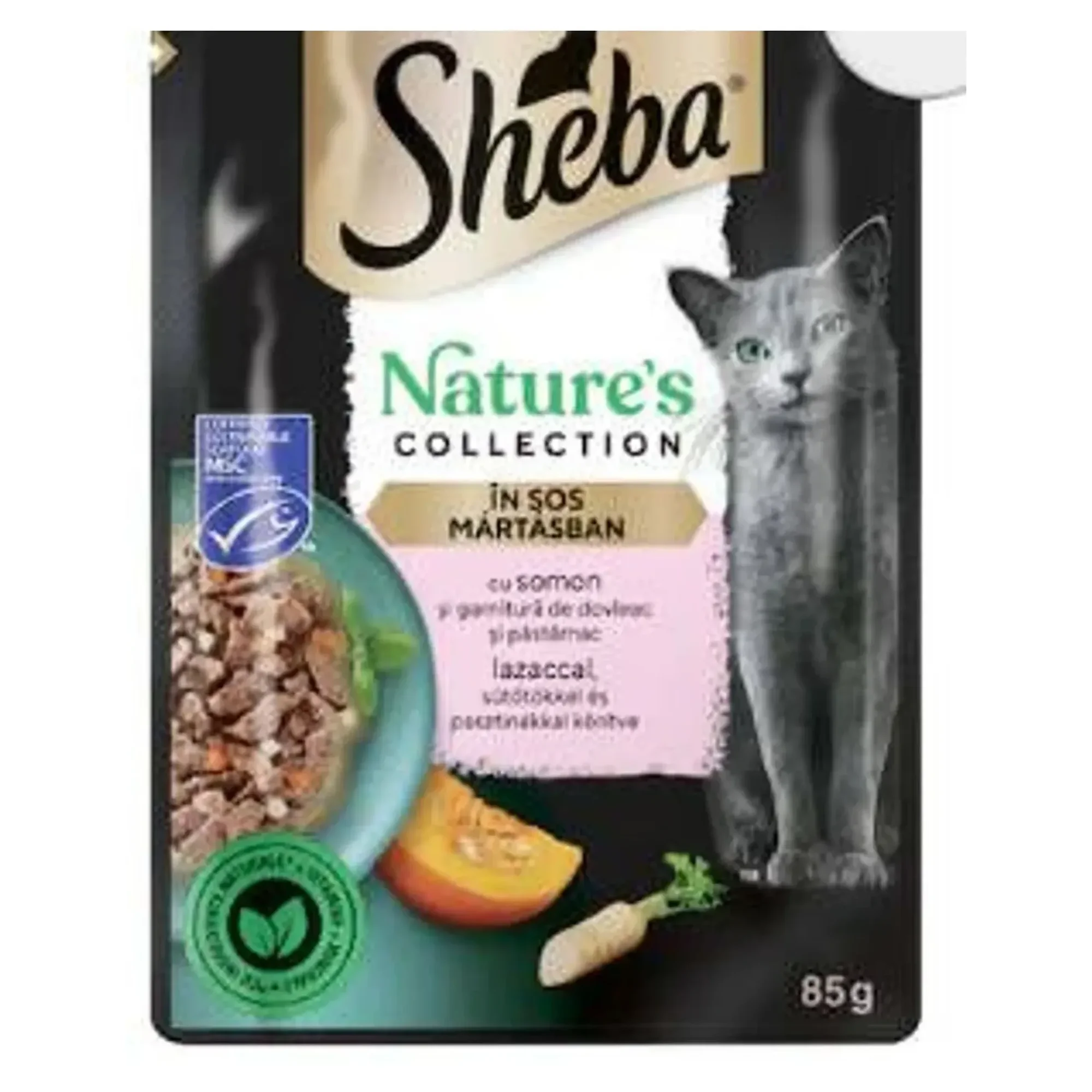 Sheba Sheba Balkabağı, Havuç ve Somonlu Yetişkin Kedi Yaş Mama 85 G