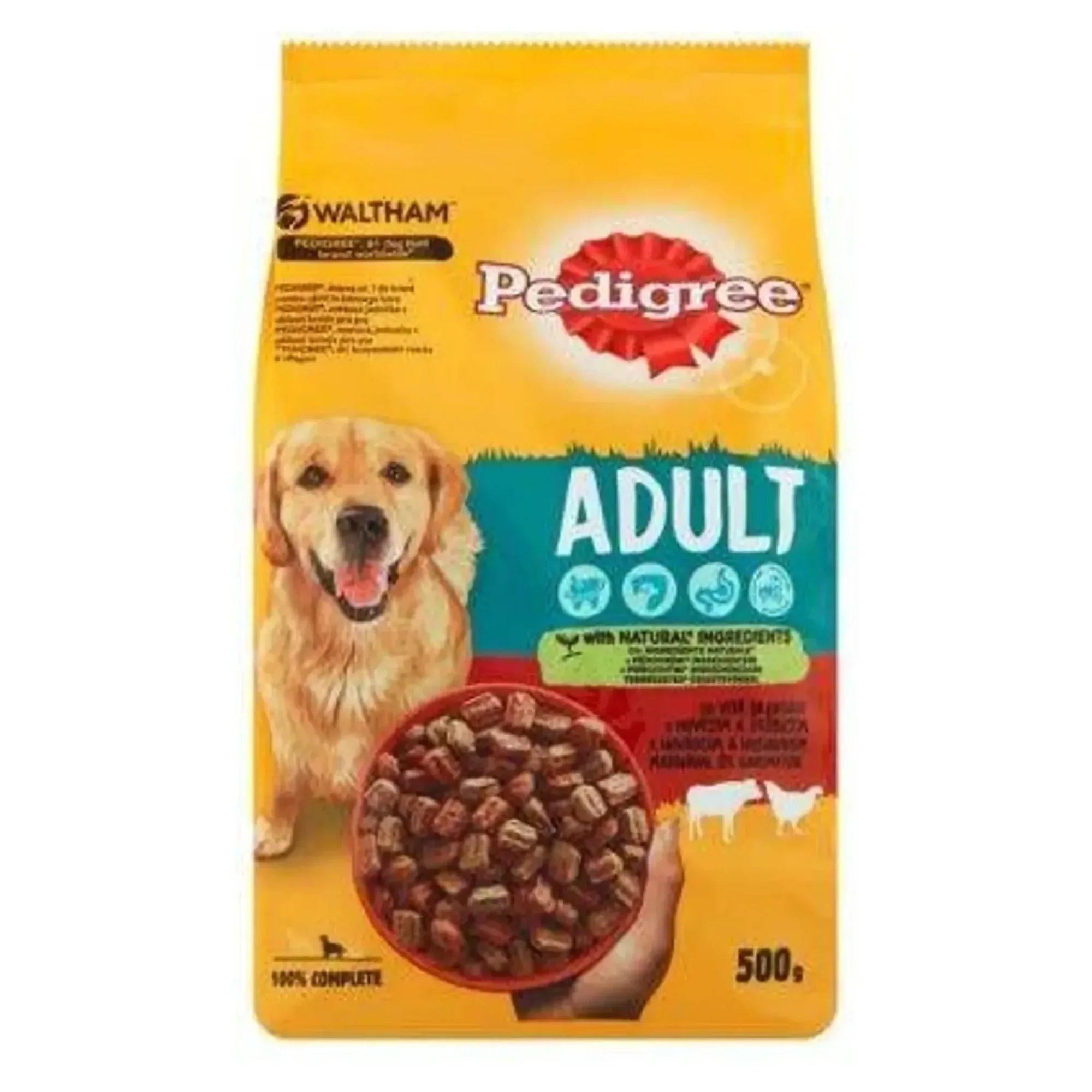 Pedigree Sığır Eti ve Sebzeli Yetişkin Köpek Maması 500 G