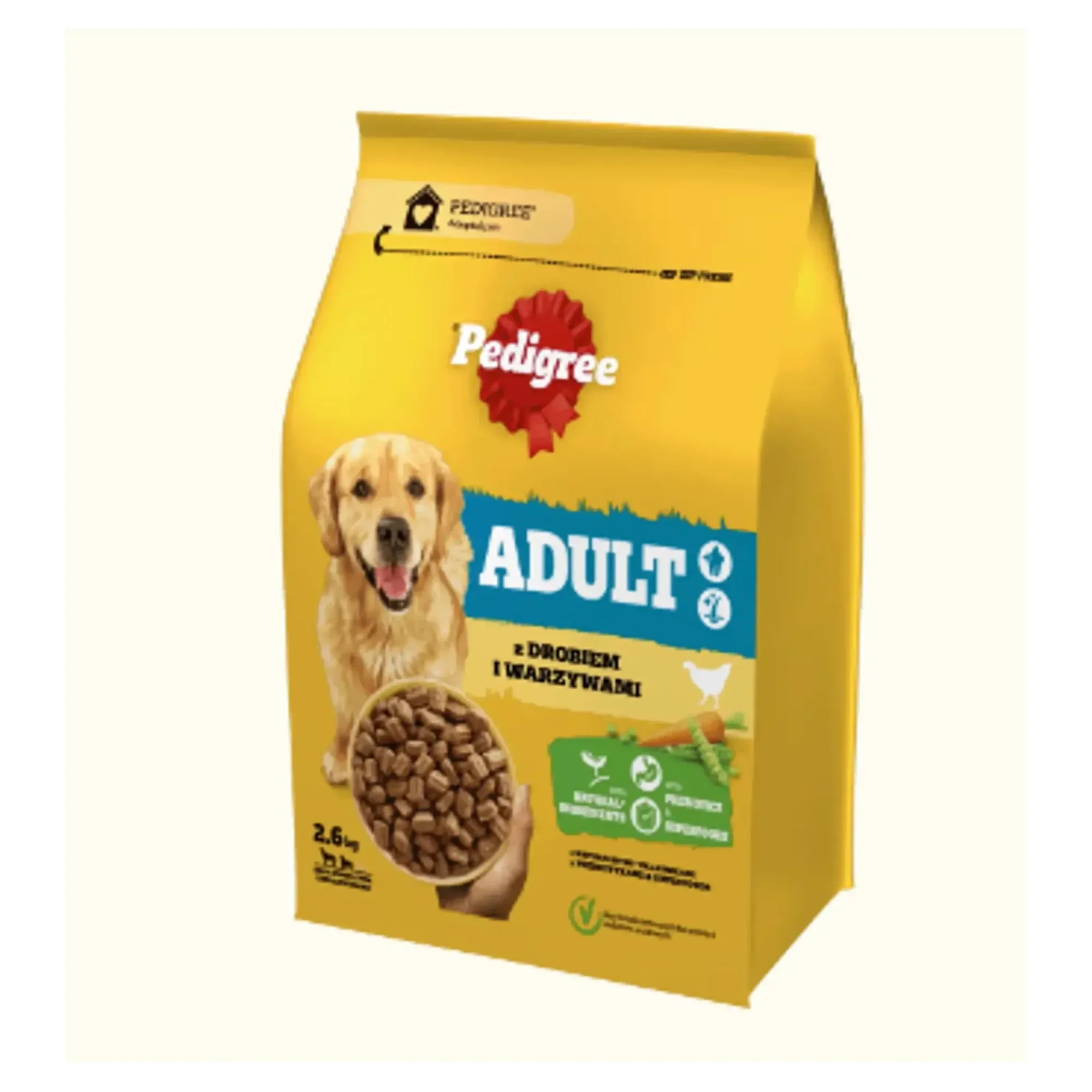 Pedigree Yetişkin Kümes Hayvanlı ve Sebzeli Köpek Maması 2.6 KG