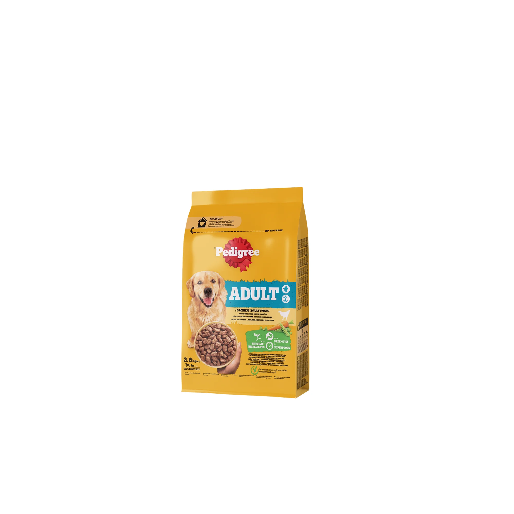 Pedigree Yetişkin Kümes Hayvanlı ve Sebzeli Köpek Maması 2.6 KG