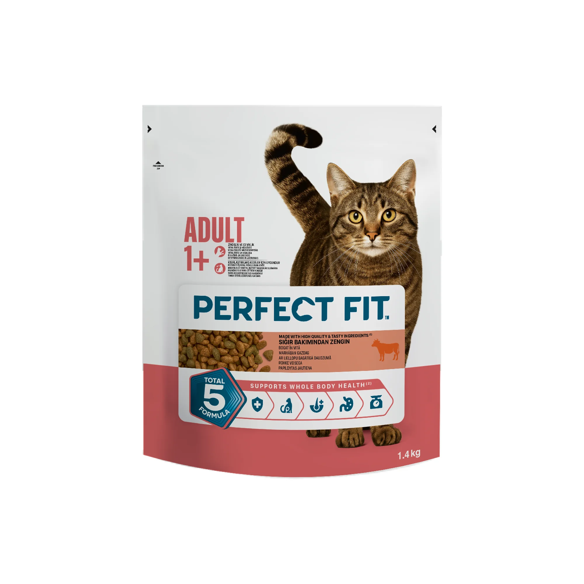 Perfect Fit Adult Sığırlı Yetişkin Kedi Maması 1.4 KG