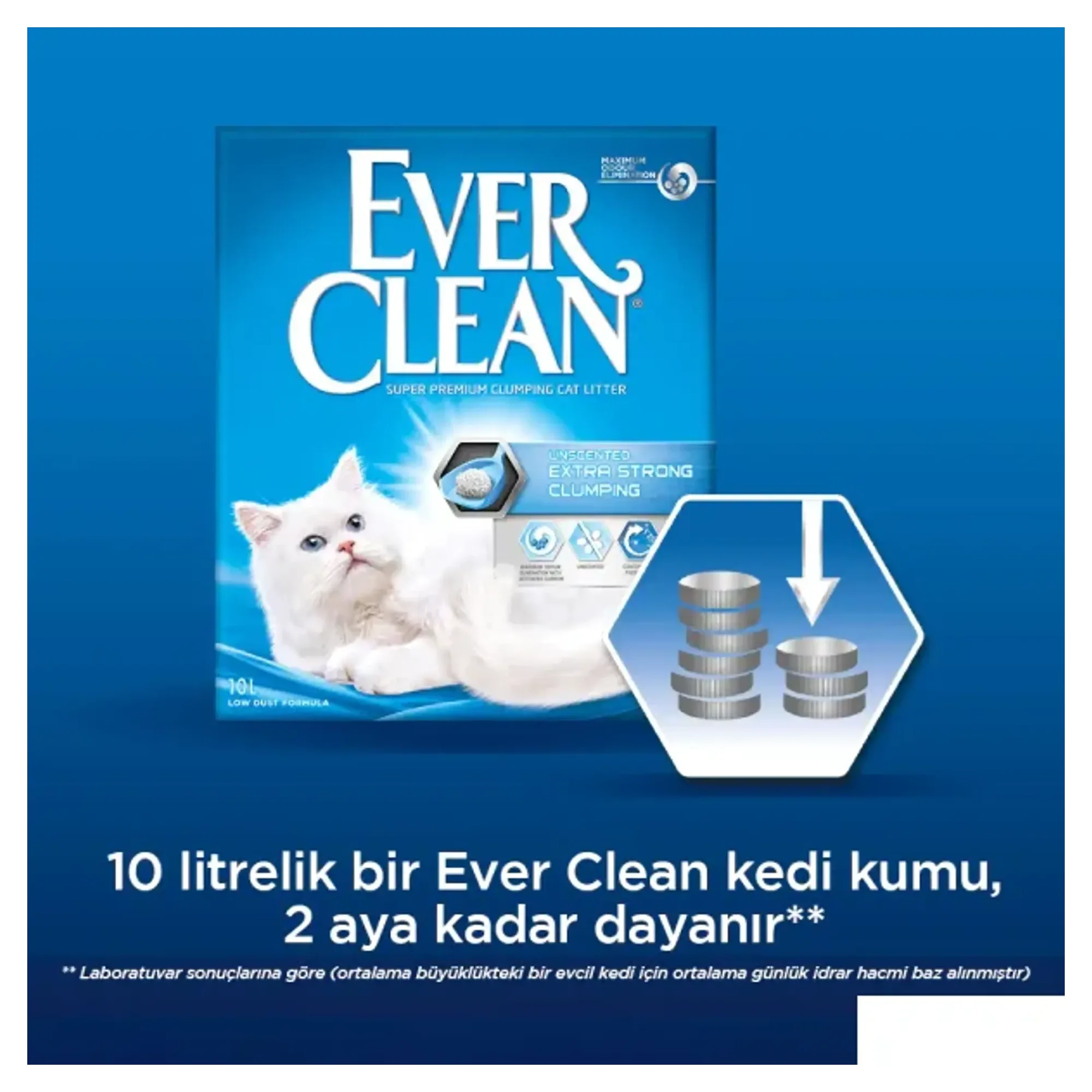 Ever Clean Ever Clean Extra Strength Ekstra Güçlü Kokusuz Topaklanan Kedi Kumu 10L — Kum ve Tuvalet Ürünleri, 9.6 kg — Görsel 4