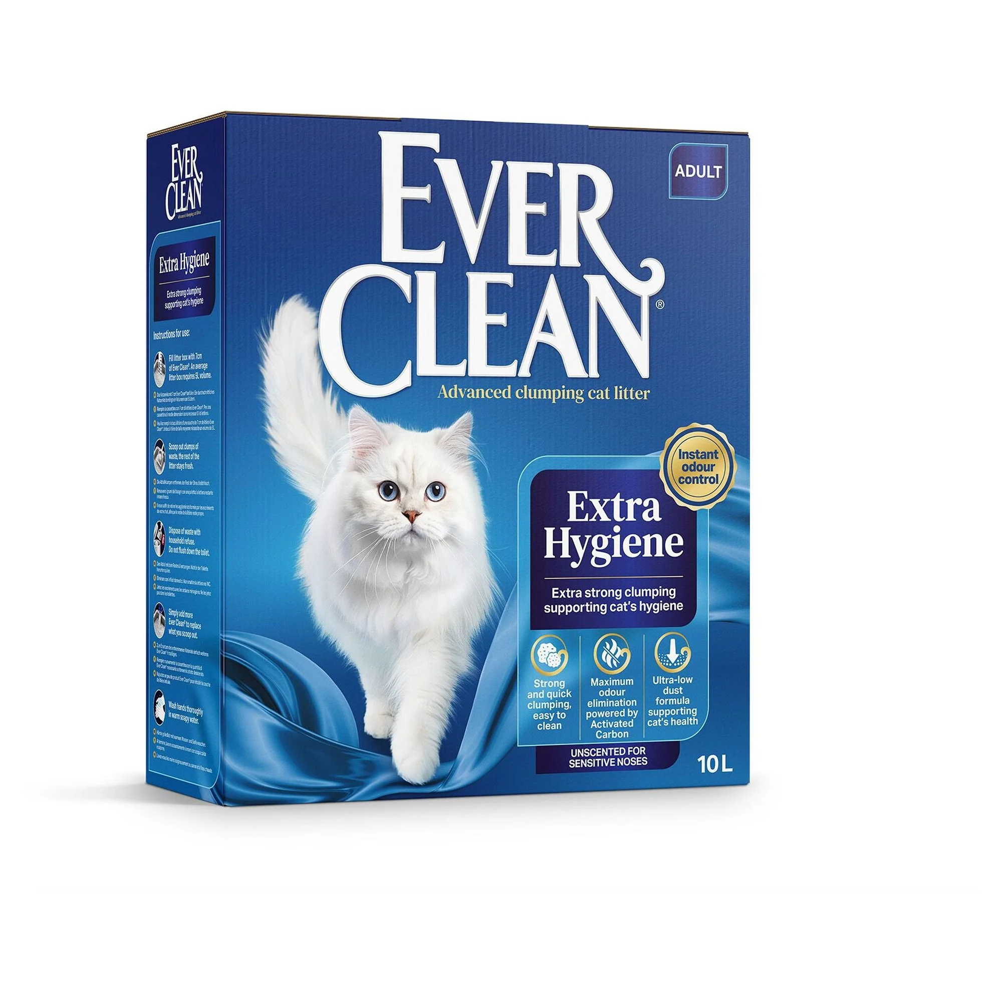Ever Clean Extra Hygiene Unscented (Kokusuz) 10 Lt — Kum ve Tuvalet Ürünleri, 9.6 kg — Görsel 2