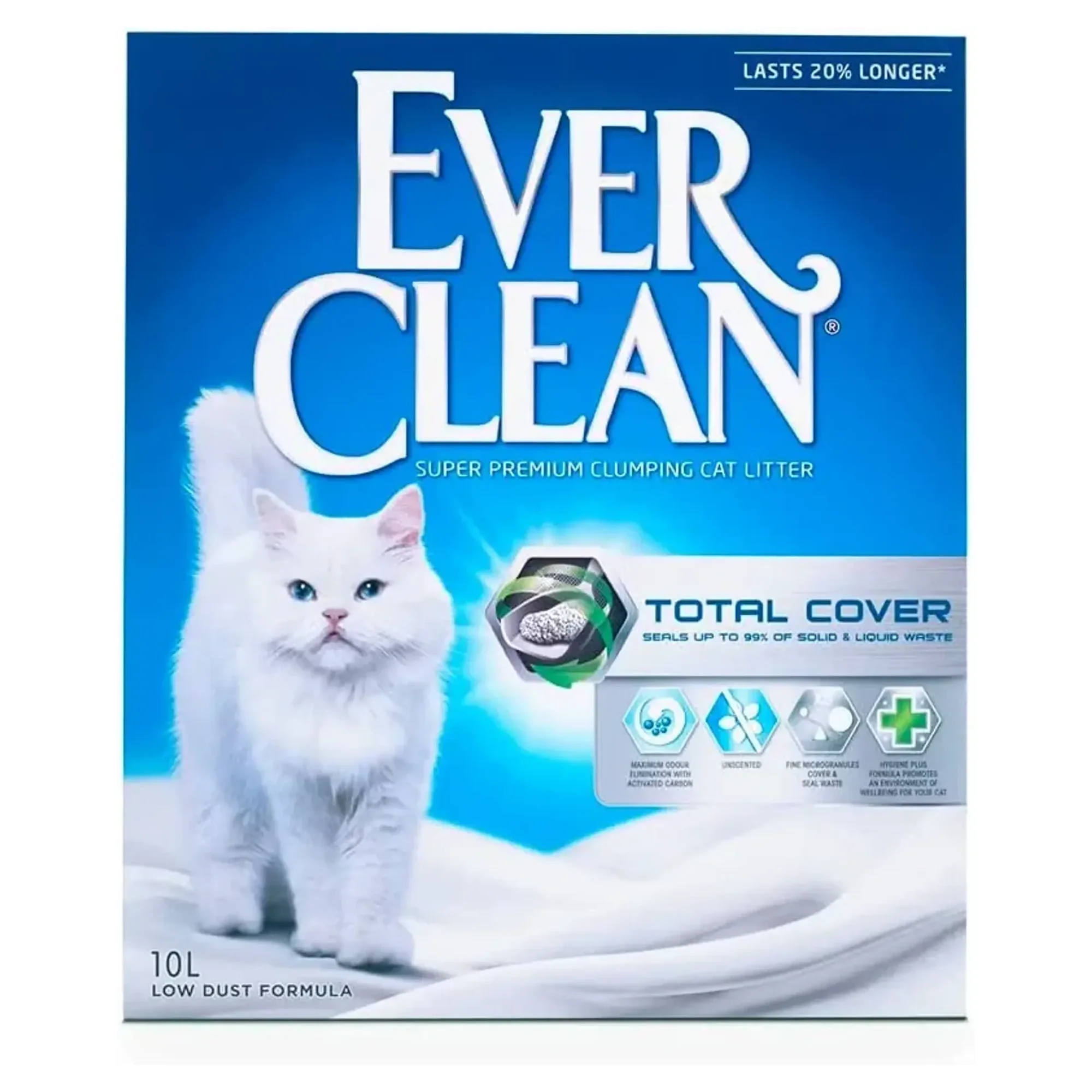 Ever Clean Total Cover Koku Önleyici Uzun Ömürlü Topaklanan Kedi Kumu 10L