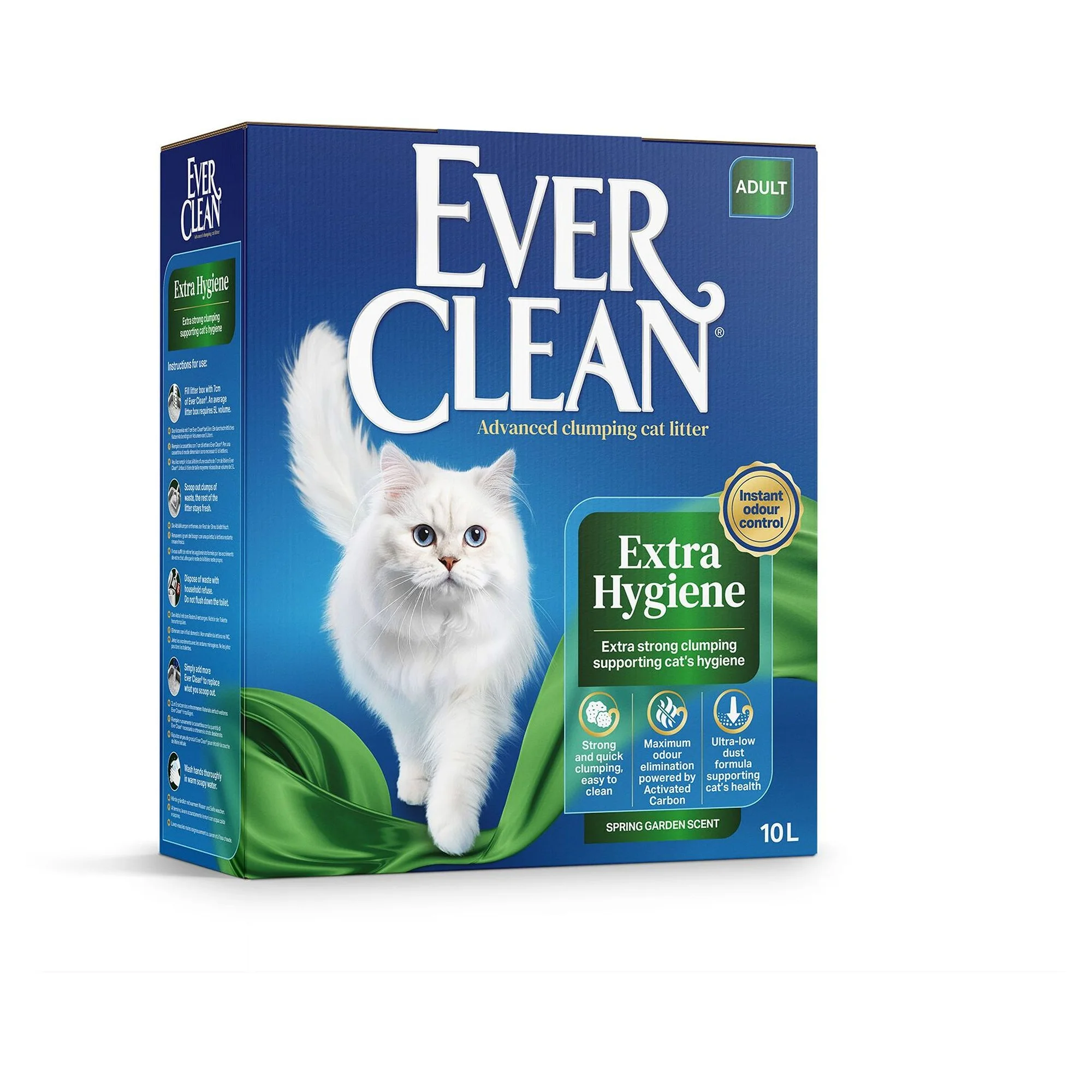 Ever Clean Extra Hygiene Spring Garden Kedi Kumu 10 Lt — Kum ve Tuvalet Ürünleri, 9.6 kg — Görsel 2